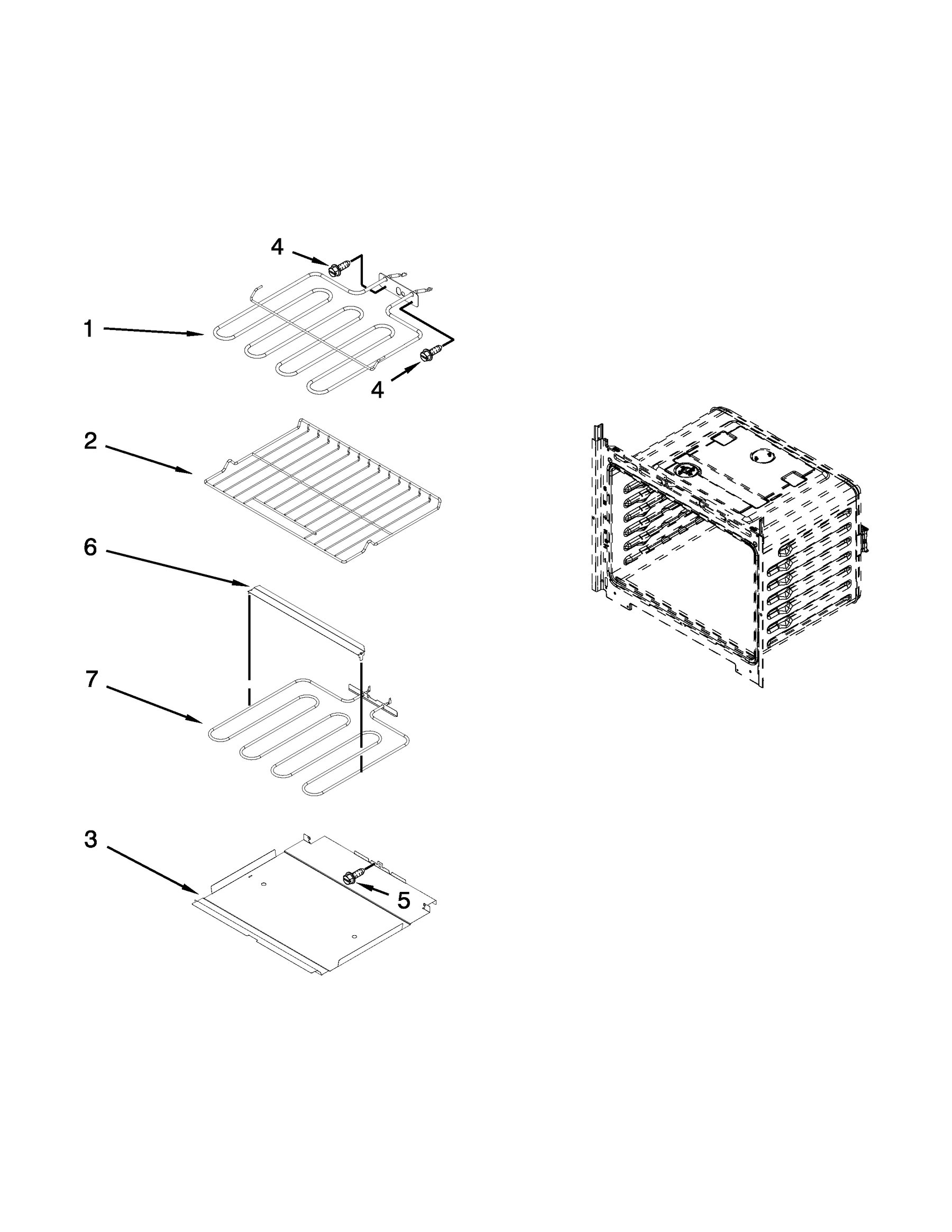 Internal oven parts