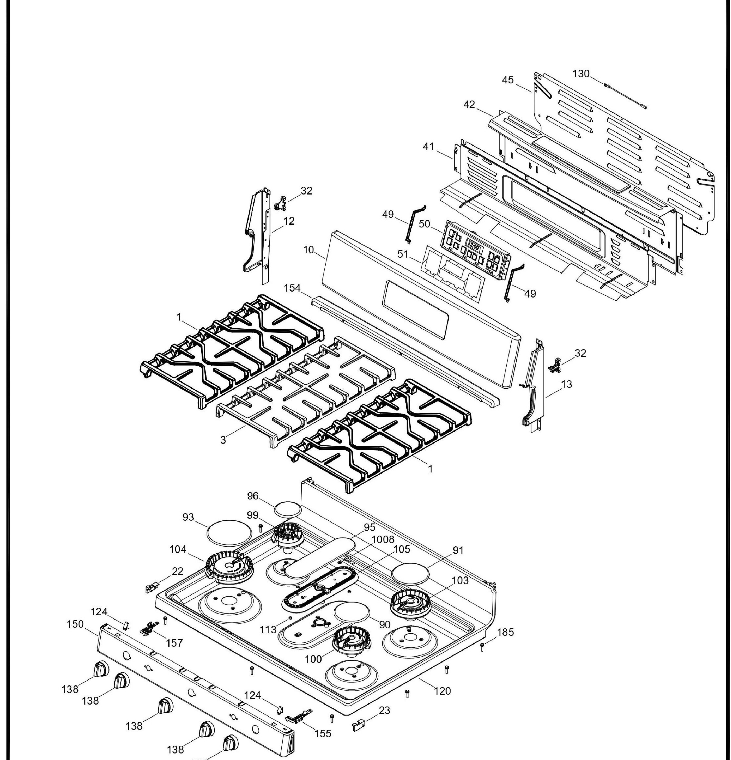 IO7666DBFPX0B Exploded View 1 appliance exploded-view parts diagram