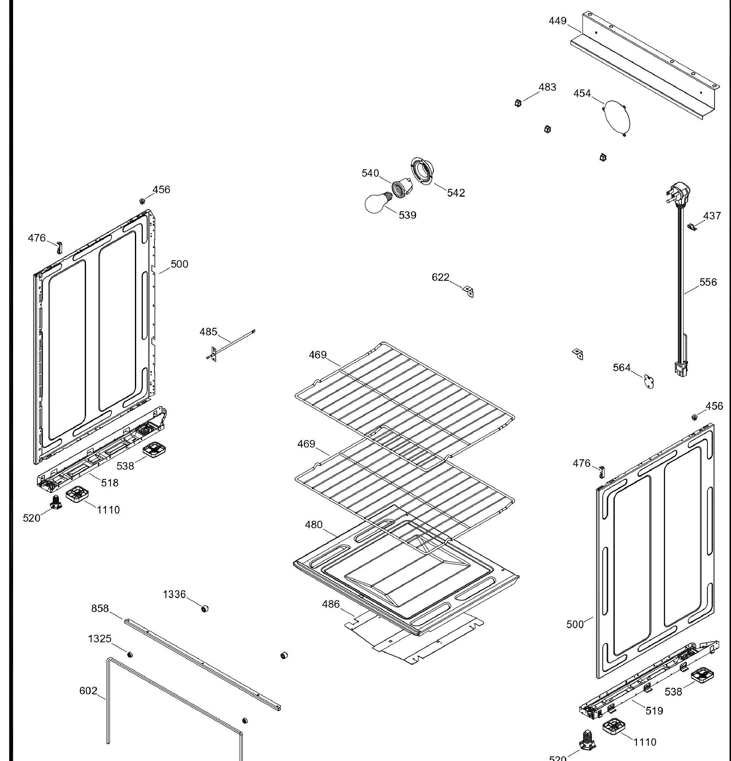 IO7666DBFPX0B Exploded View 3 appliance exploded-view parts diagram