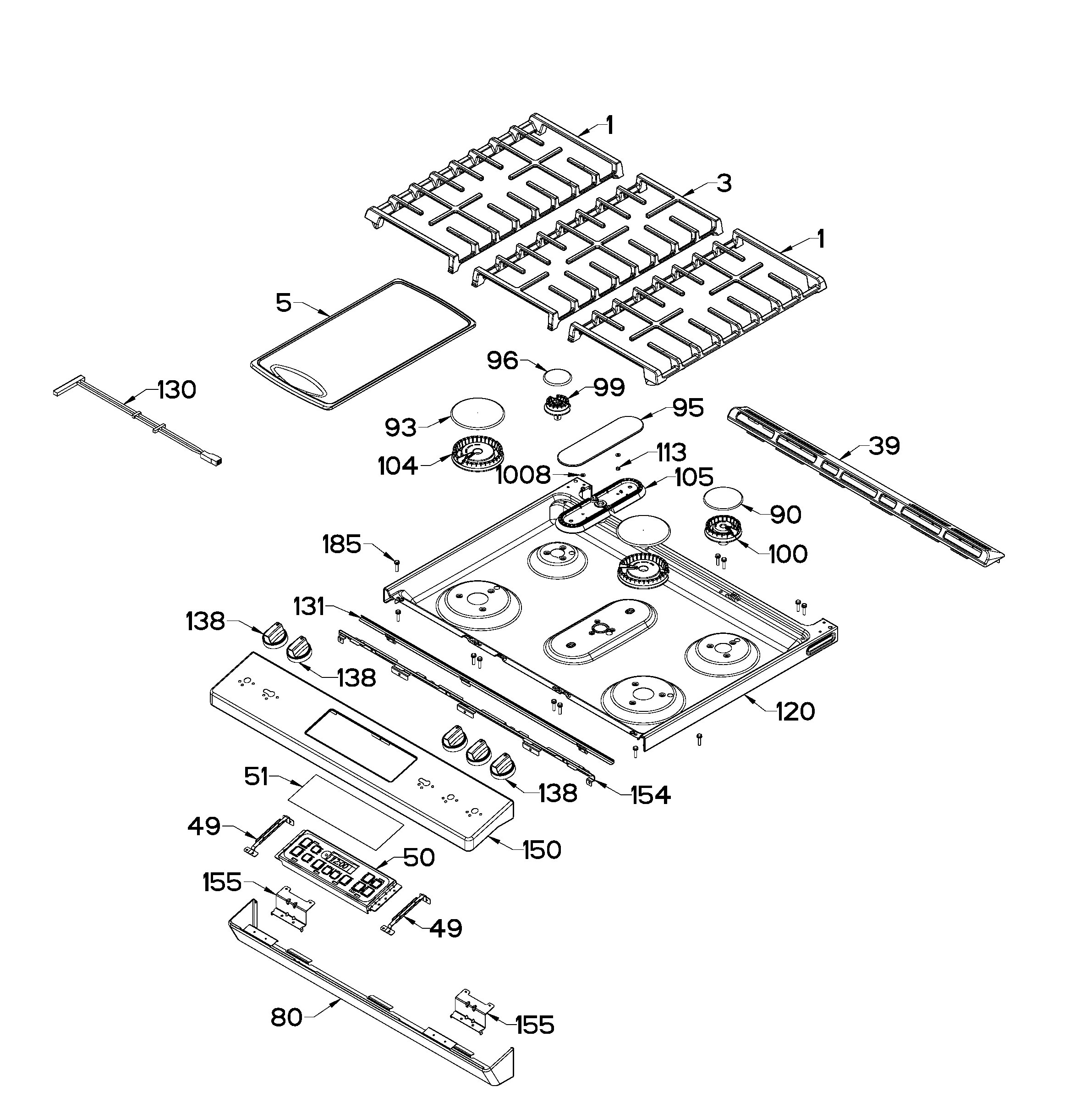 IO7686FES0C Exploded View 1 appliance exploded-view parts diagram