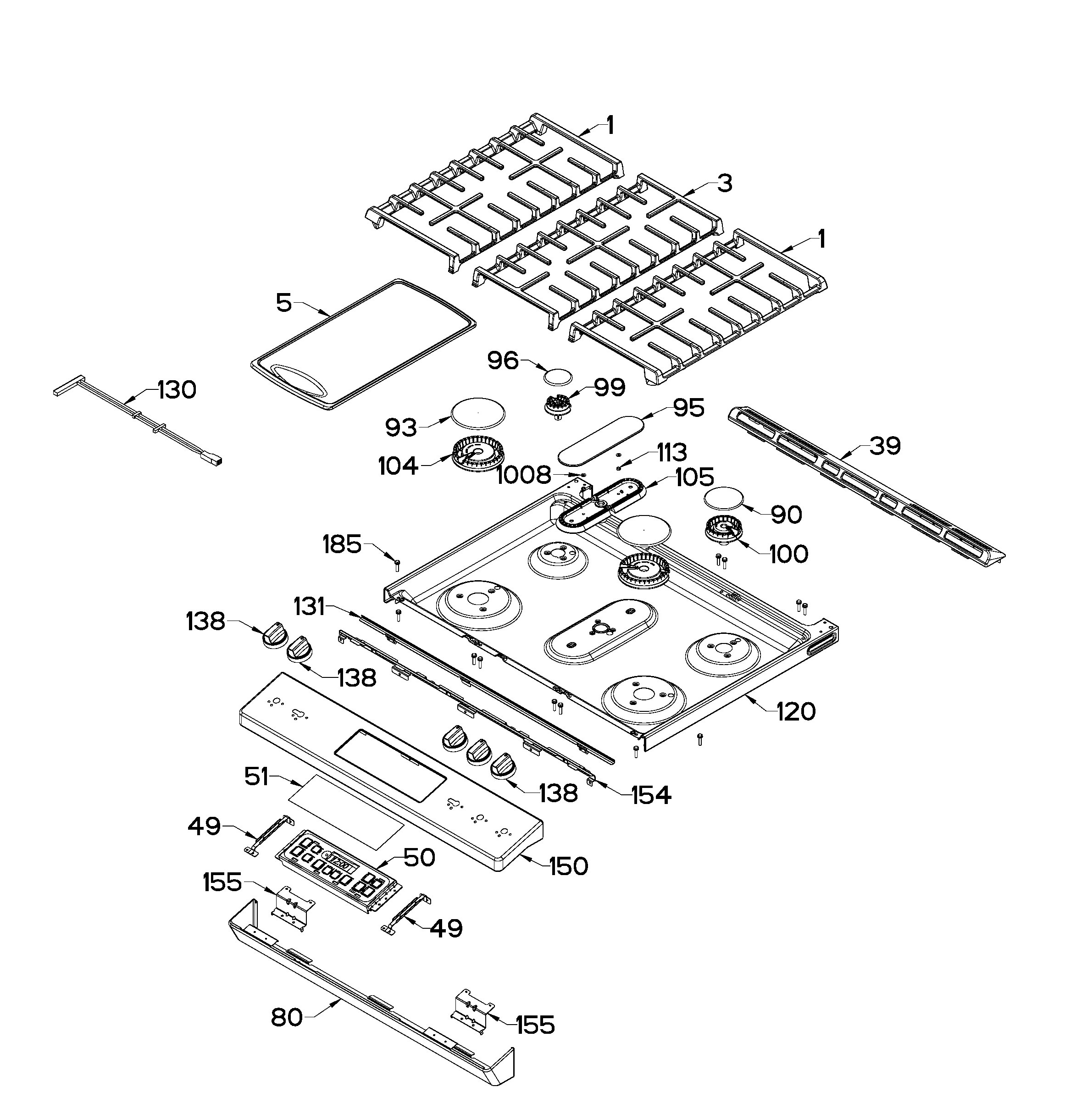 IO7686SS0C Exploded View 1 appliance exploded-view parts diagram