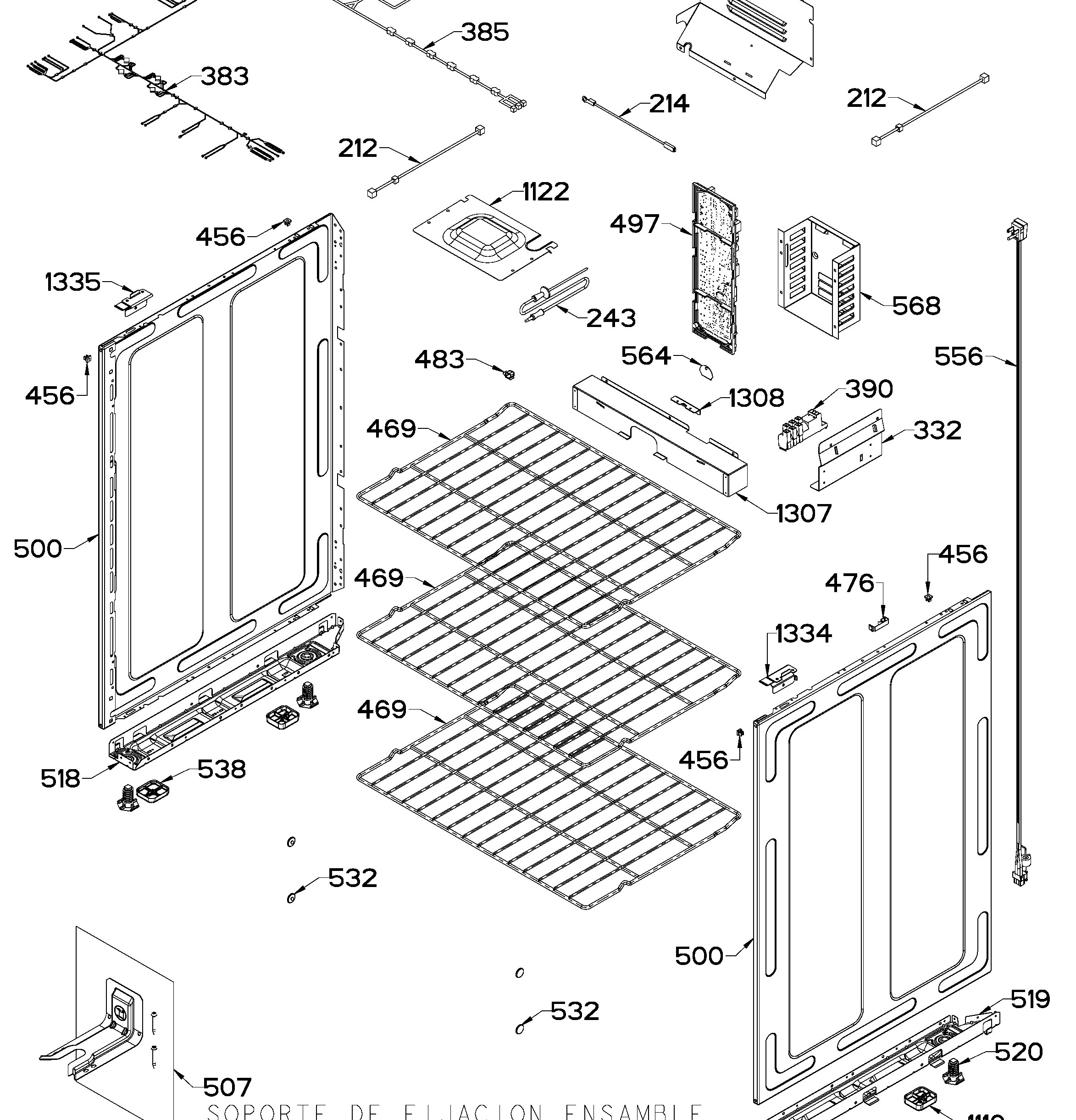 IO950FS0A Exploded View 5 appliance exploded-view parts diagram