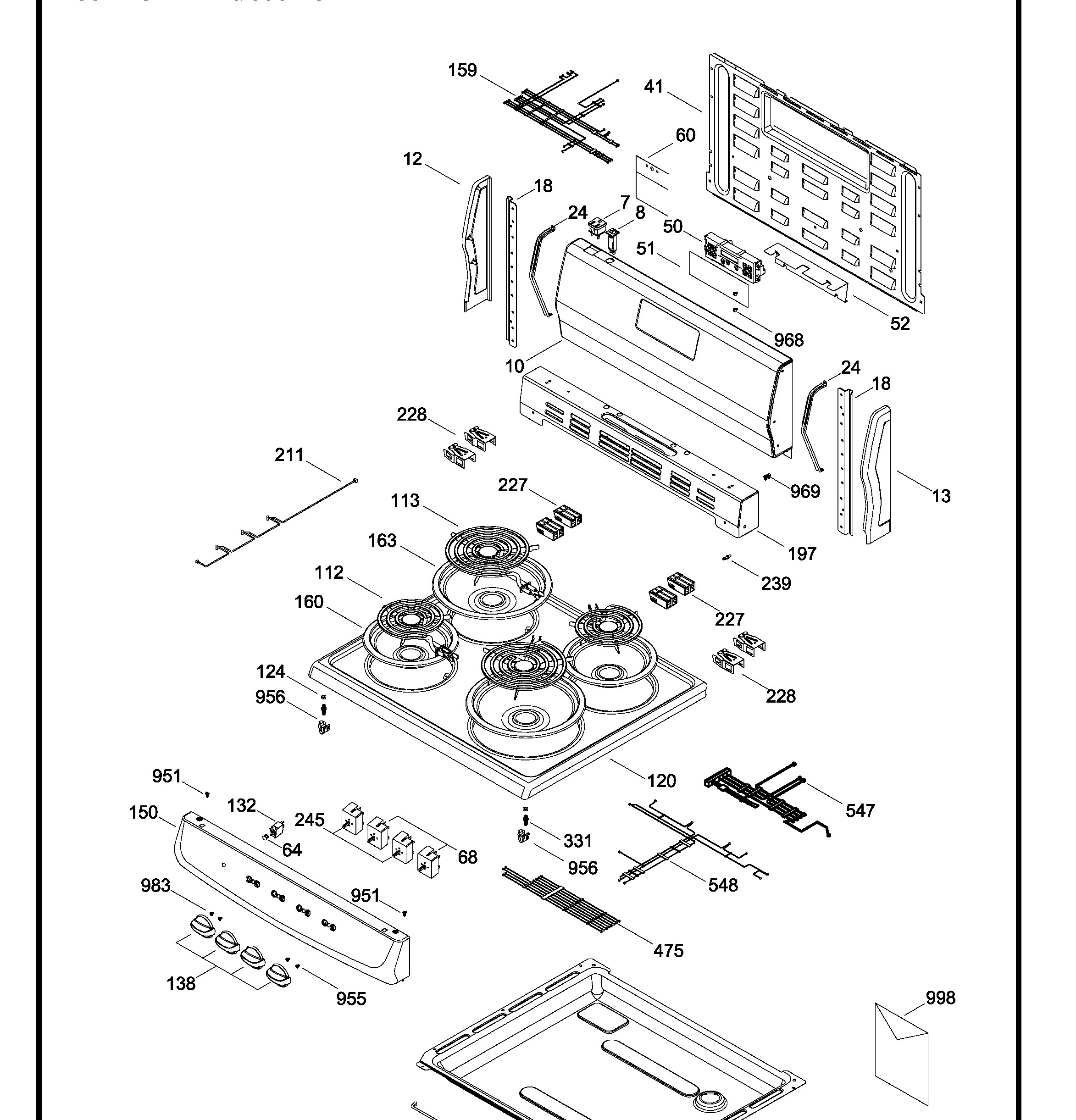 JCAP750WM2WW Exploded View 1 appliance exploded-view parts diagram