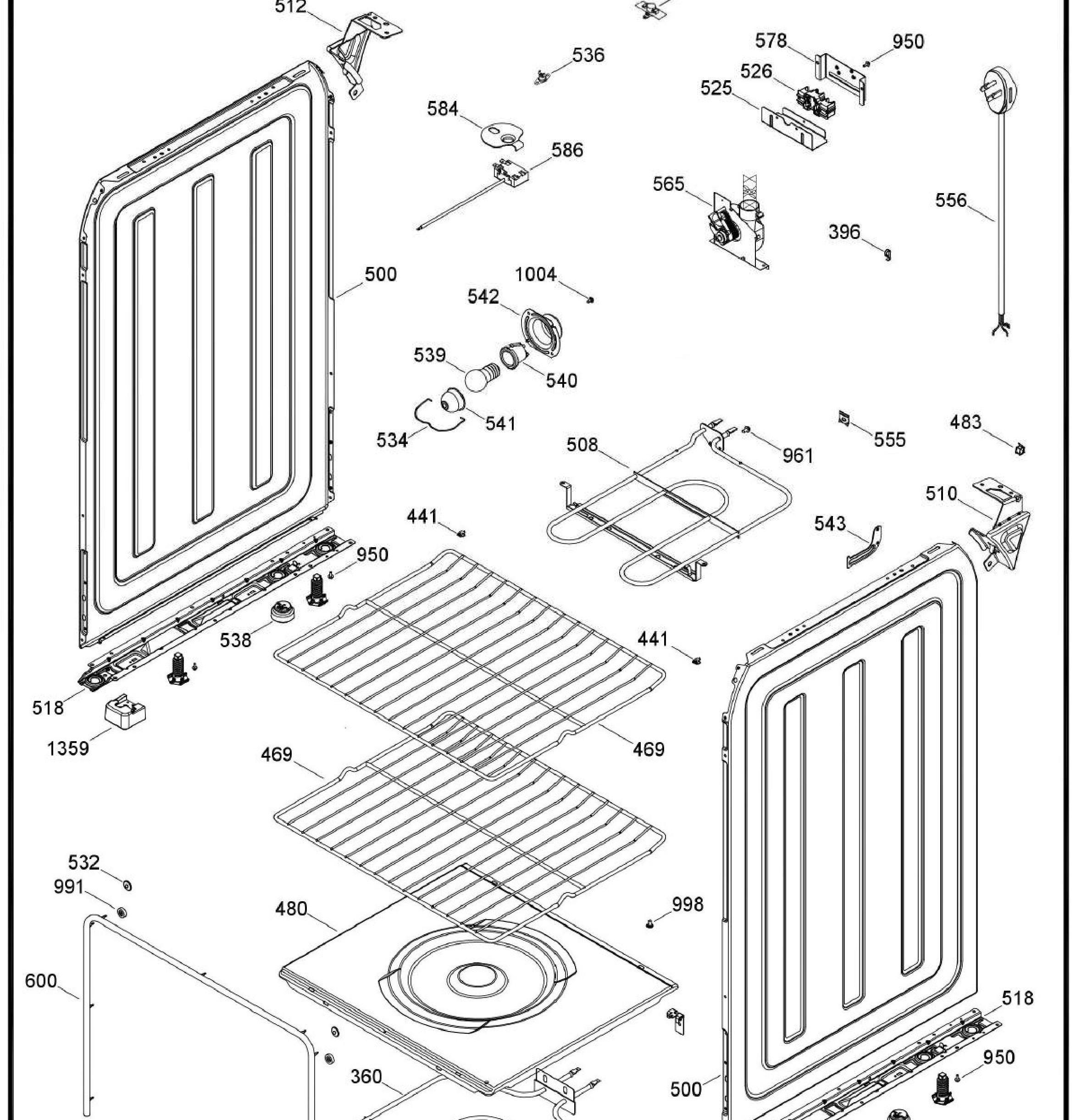 JCAS300RP1SS Exploded View 2 appliance exploded-view parts diagram