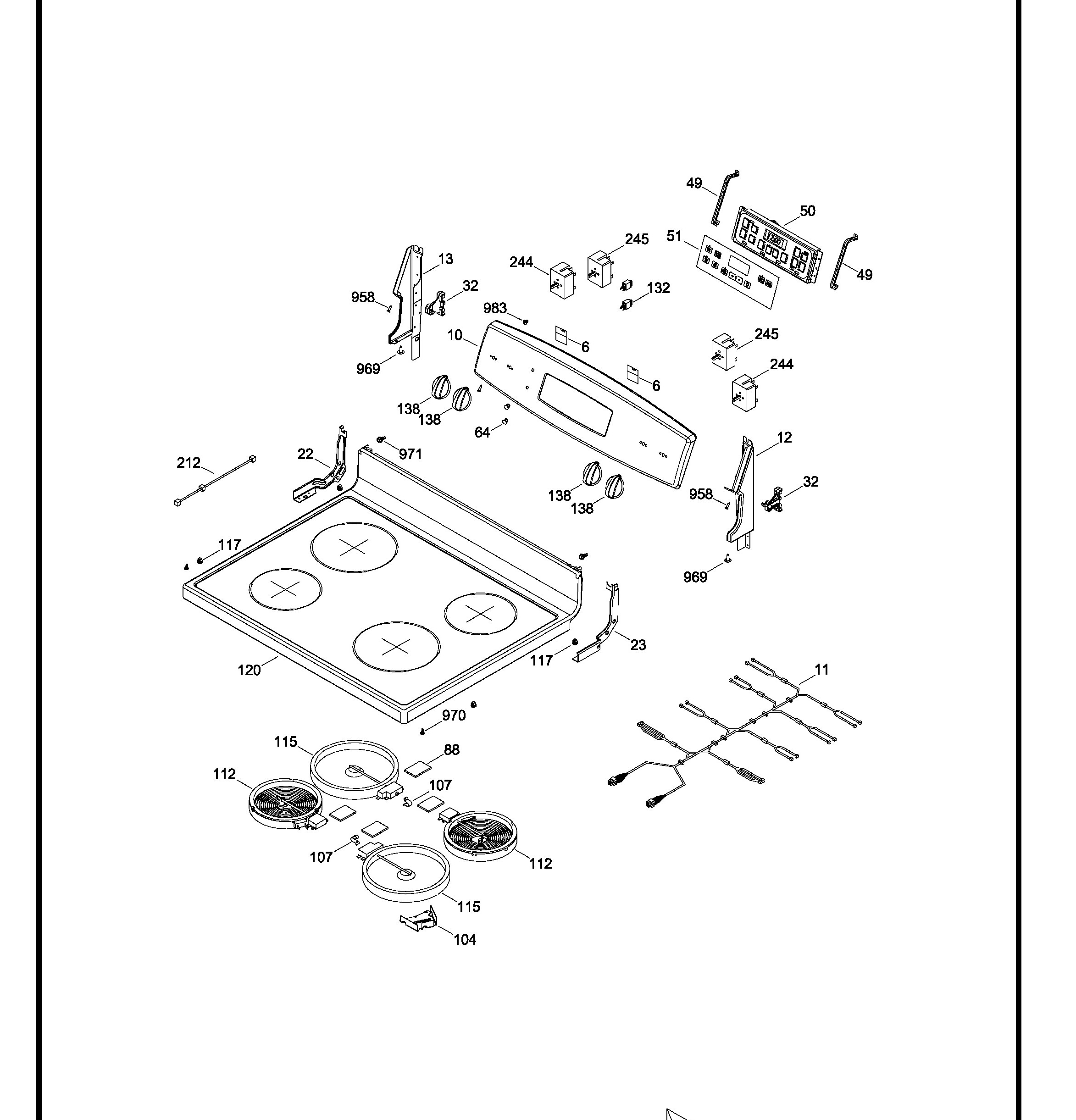 JCB630EF2ES Exploded View 1 appliance exploded-view parts diagram