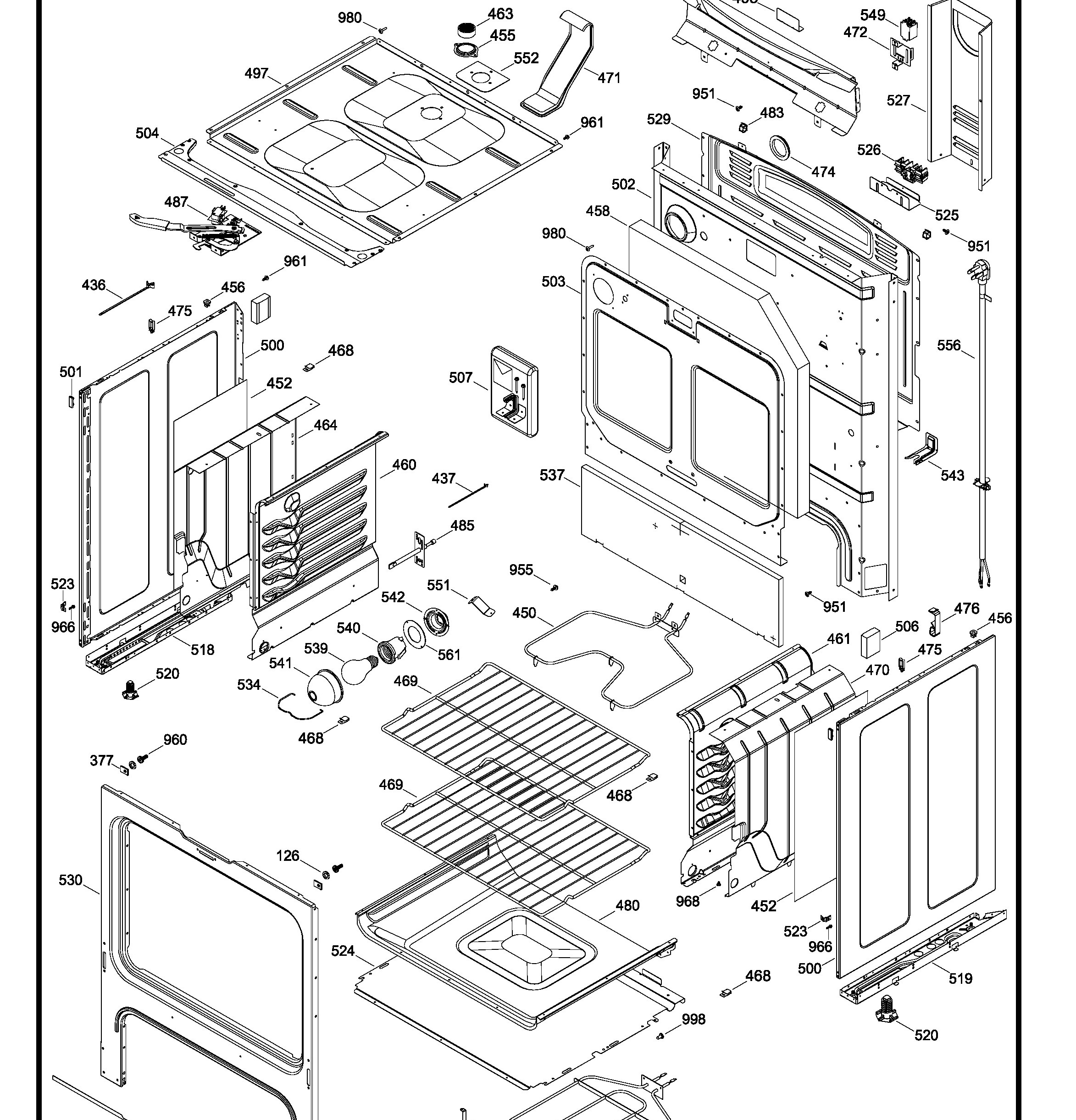 JCB630EF2ES Exploded View 2 appliance exploded-view parts diagram