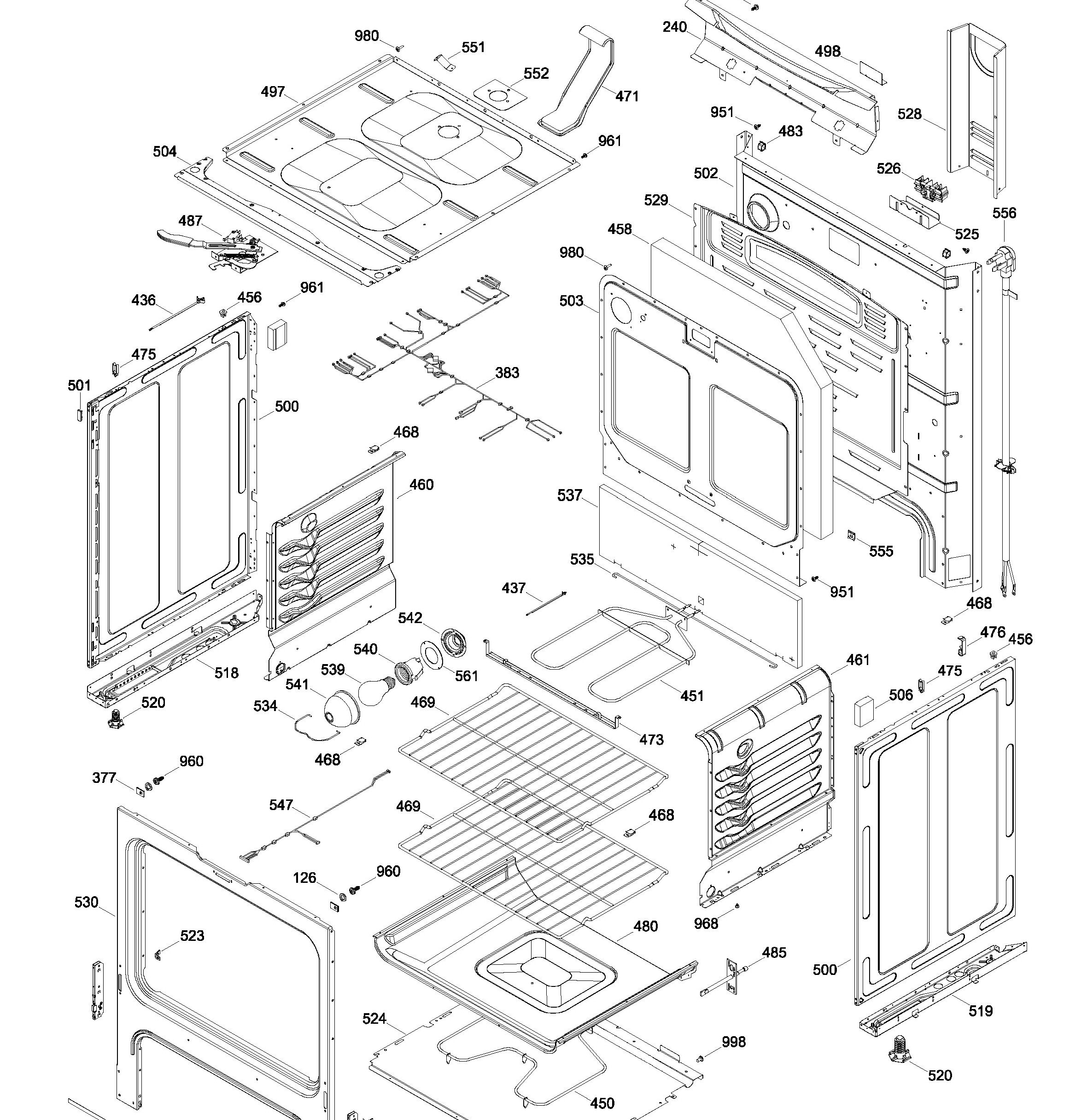 JCB630EJ2ES Exploded View 2 appliance exploded-view parts diagram
