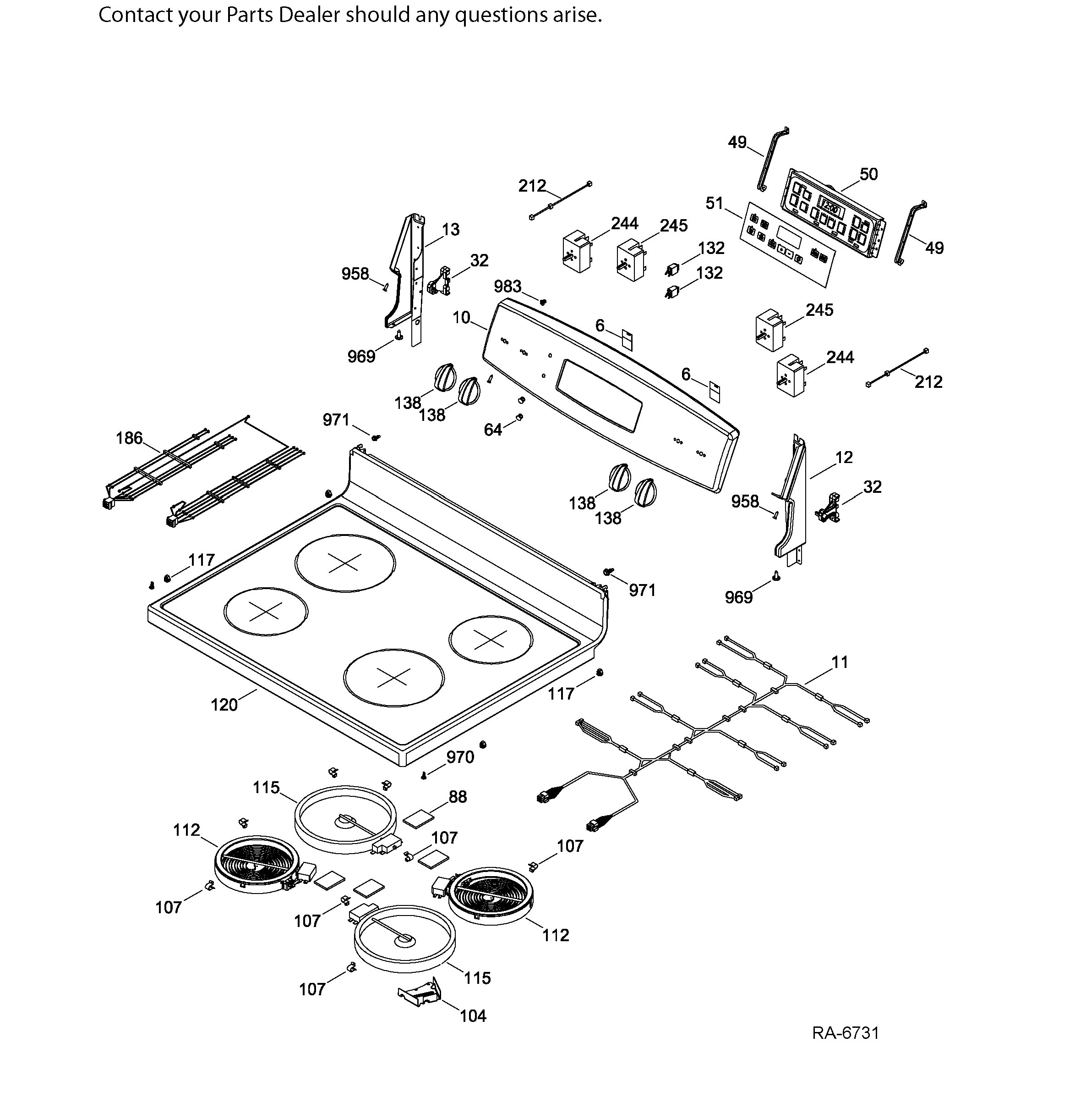 JCB630EJ2ES Exploded View 1 appliance exploded-view parts diagram