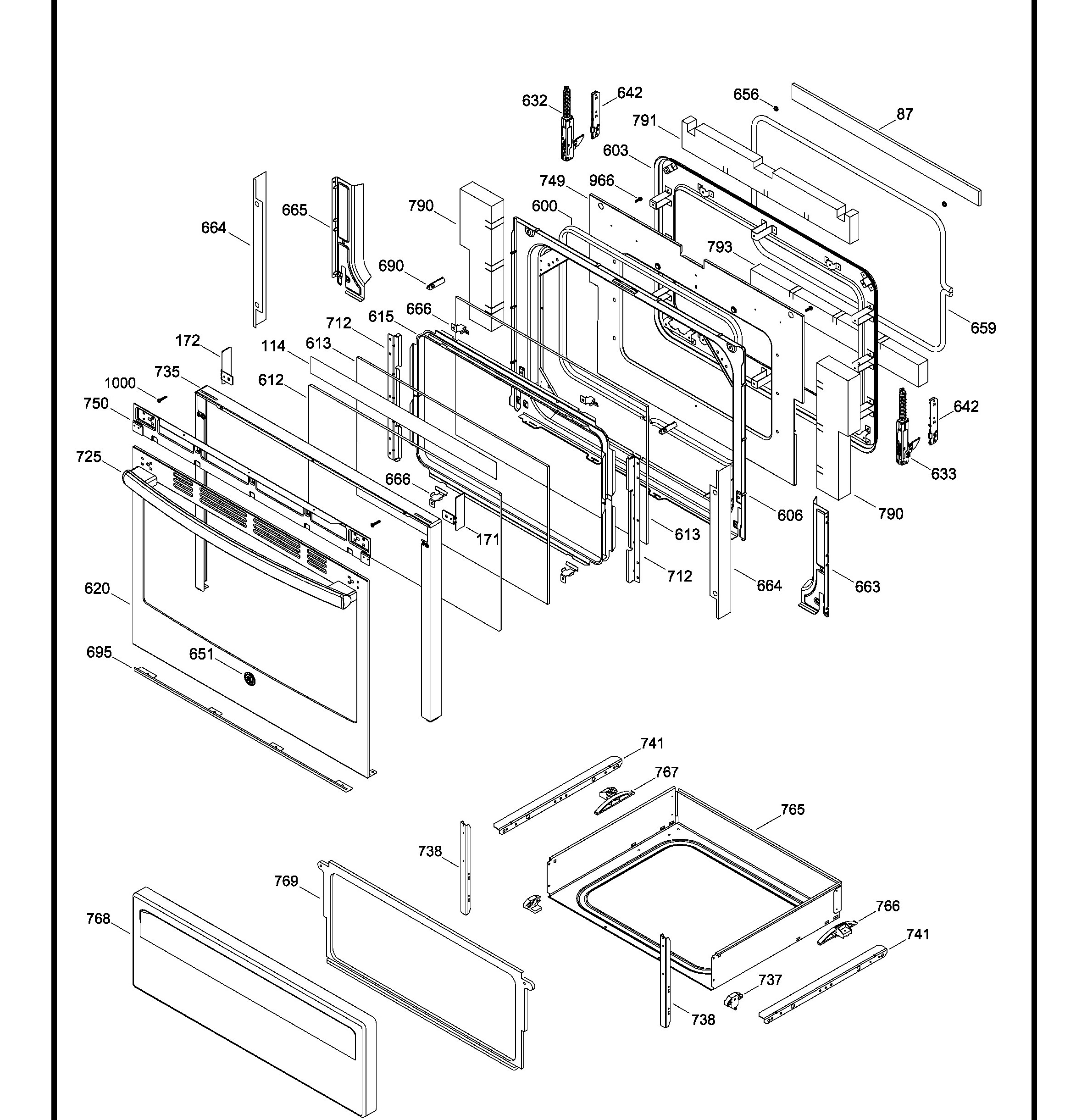 JCB630EK1ES Exploded View 3 appliance exploded-view parts diagram