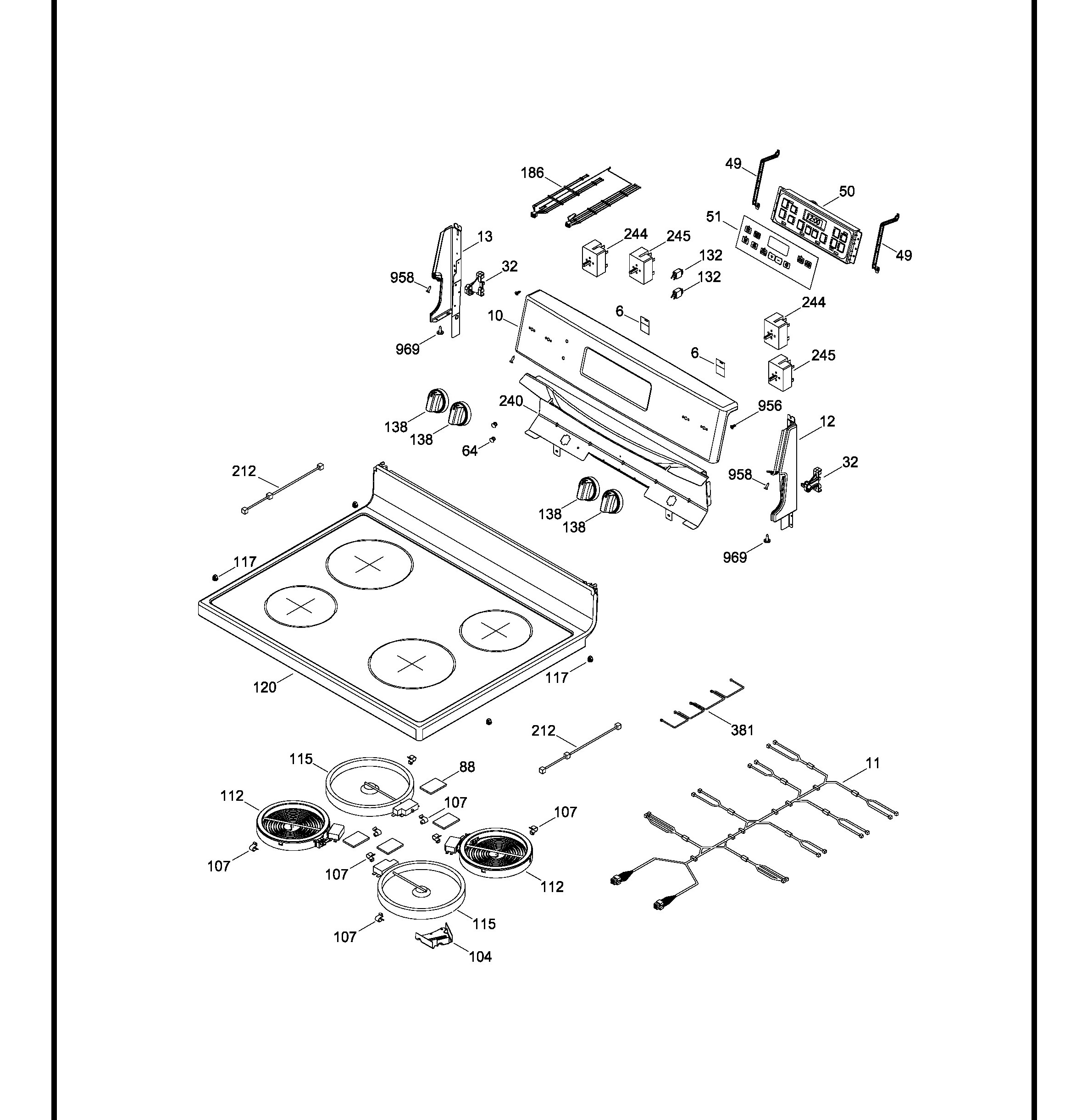 JCB630EK2ES Exploded View 1 appliance exploded-view parts diagram