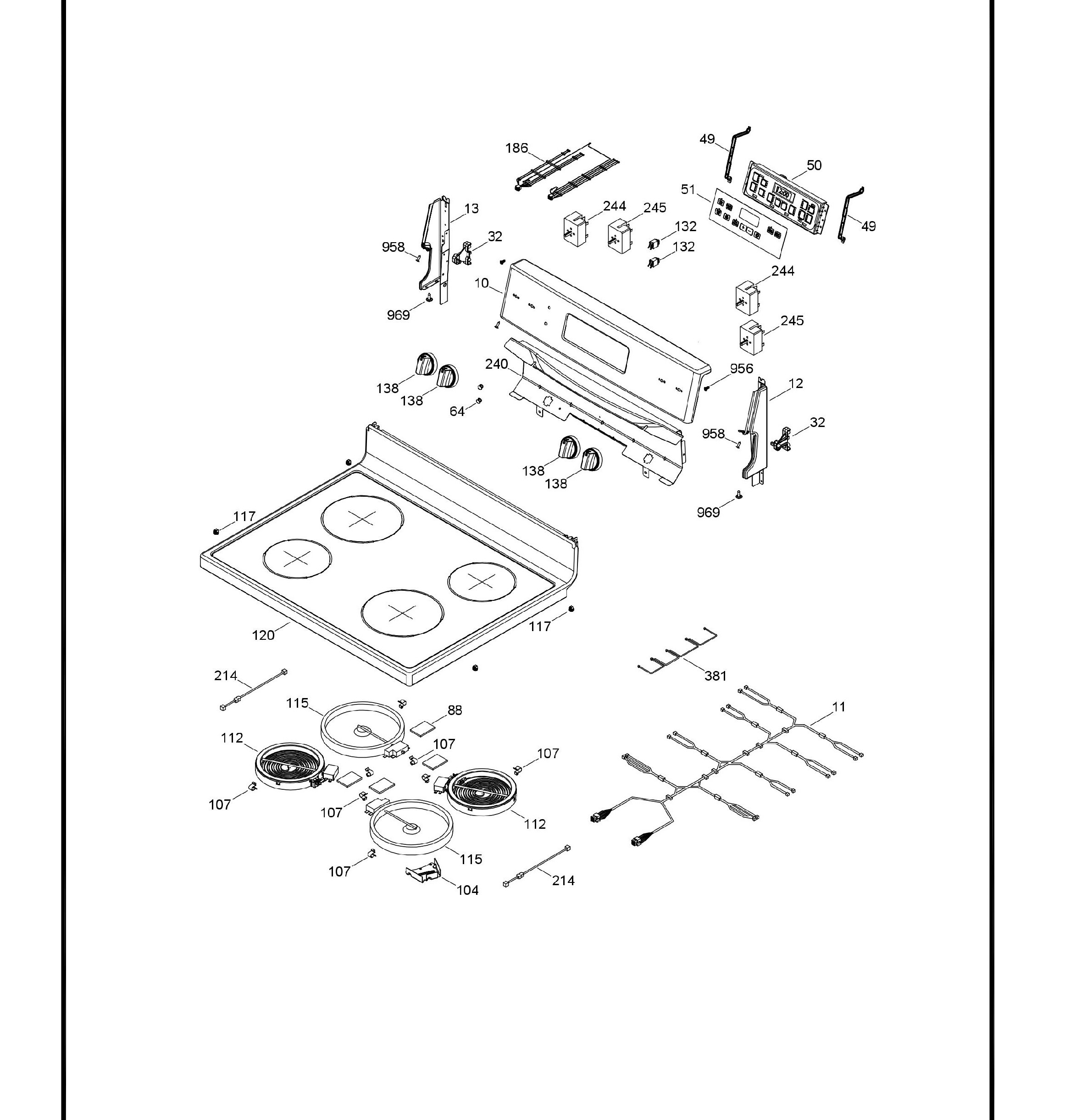 JCB630EK3ES Exploded View 1 appliance exploded-view parts diagram