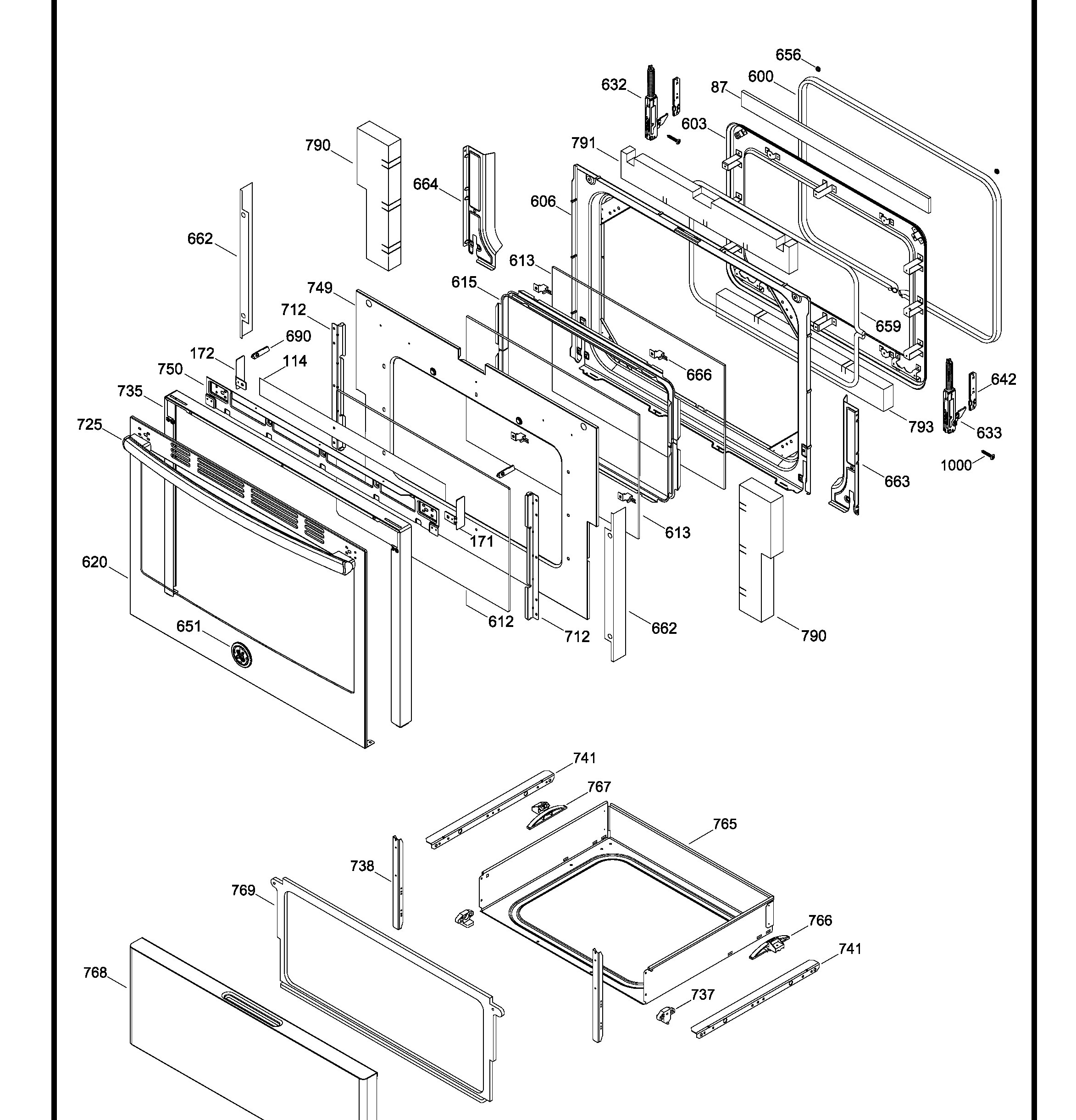 JCB630SJ2SS Exploded View 3 appliance exploded-view parts diagram