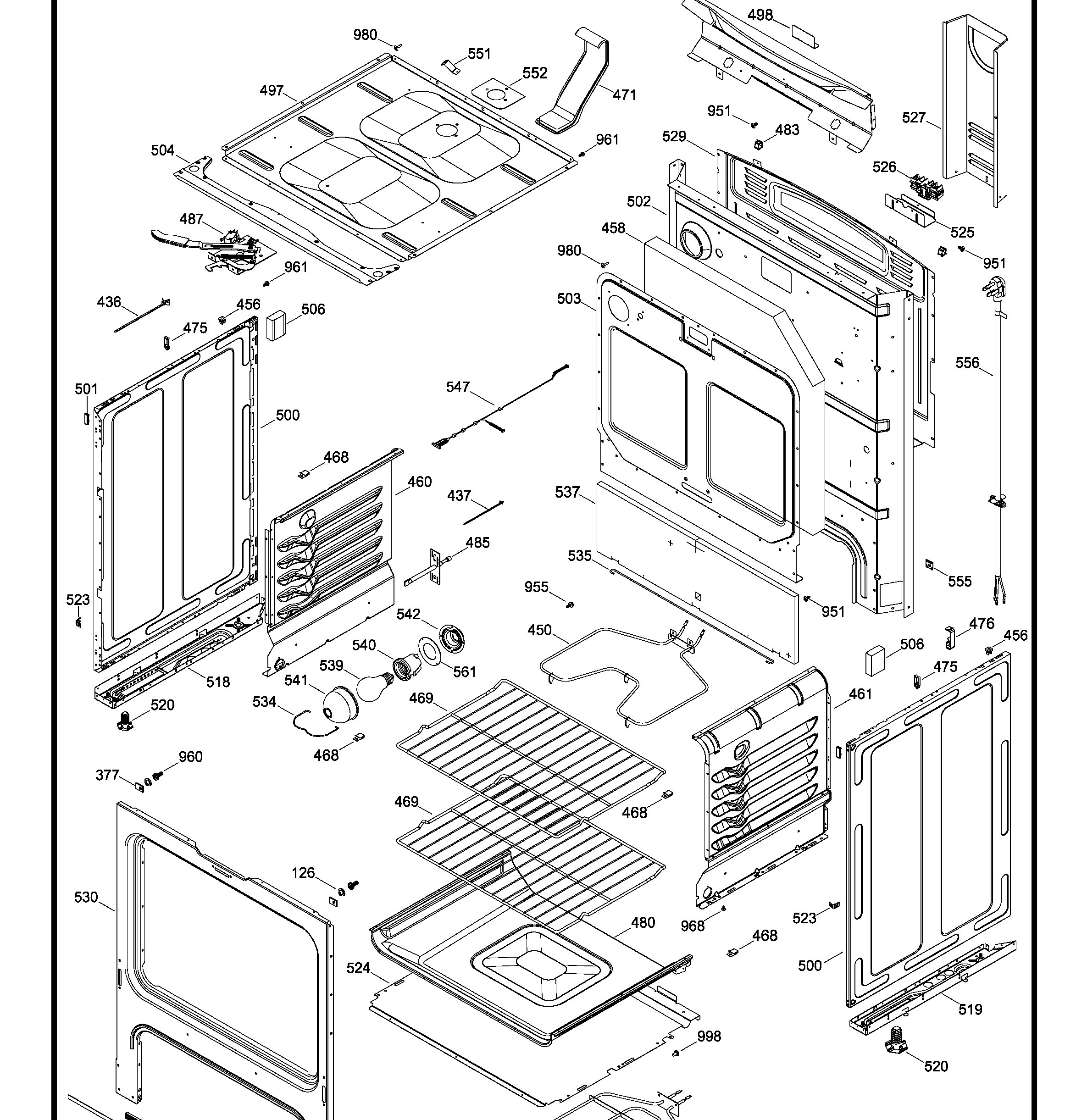 JCB630SJ2SS Exploded View 2 appliance exploded-view parts diagram