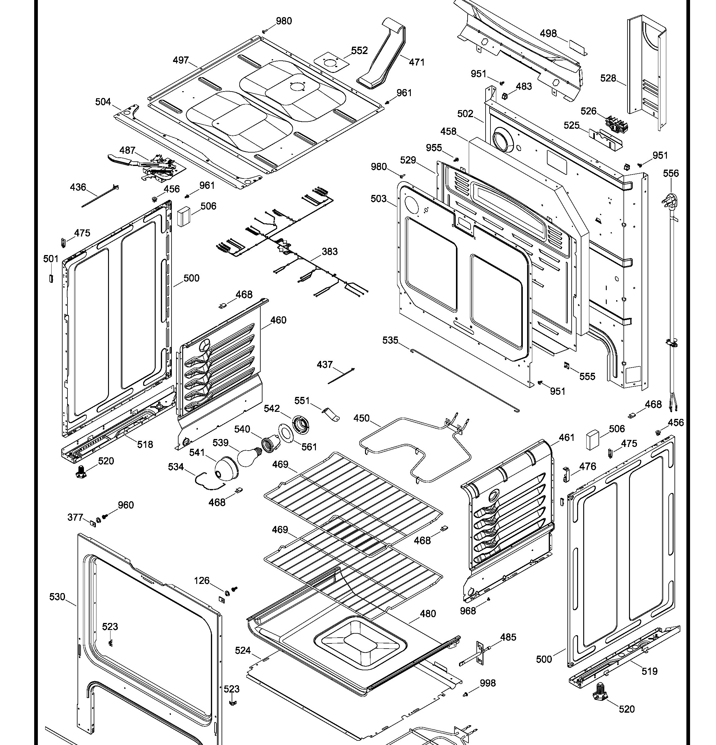 JCB635DJ2WW Exploded View 2 appliance exploded-view parts diagram