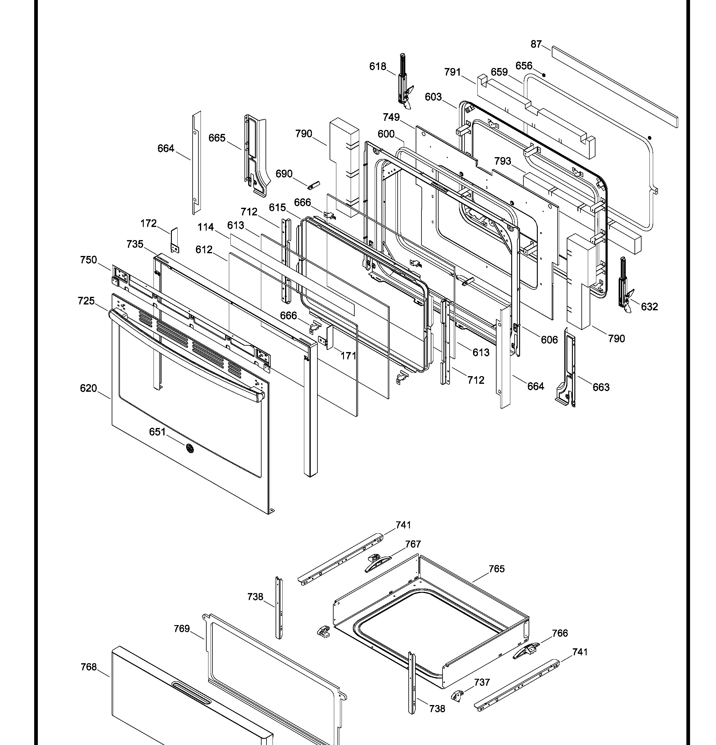 JCB635SJ2SS Exploded View 3 appliance exploded-view parts diagram