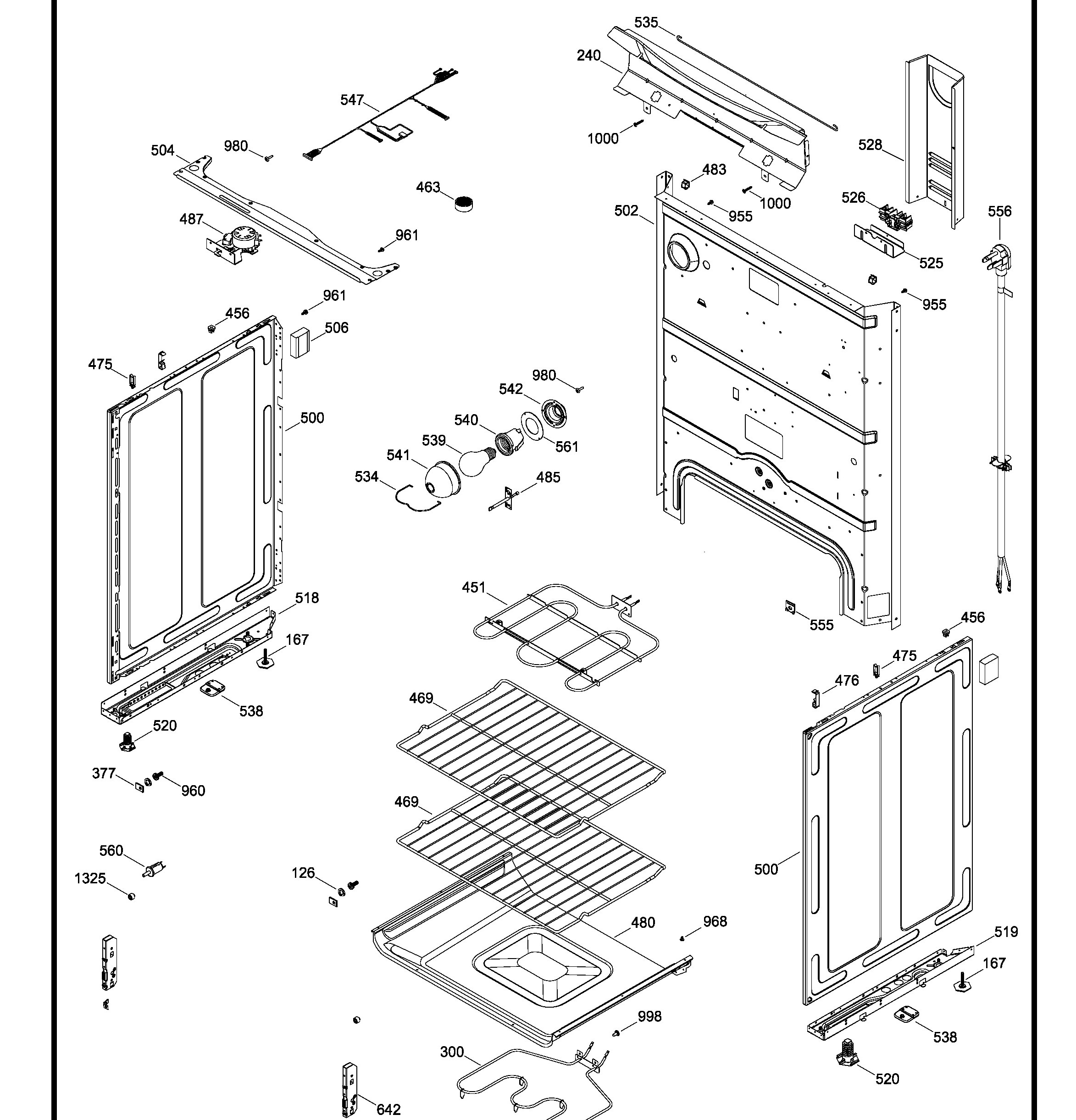 JCB730SK2SS Exploded View 2 appliance exploded-view parts diagram