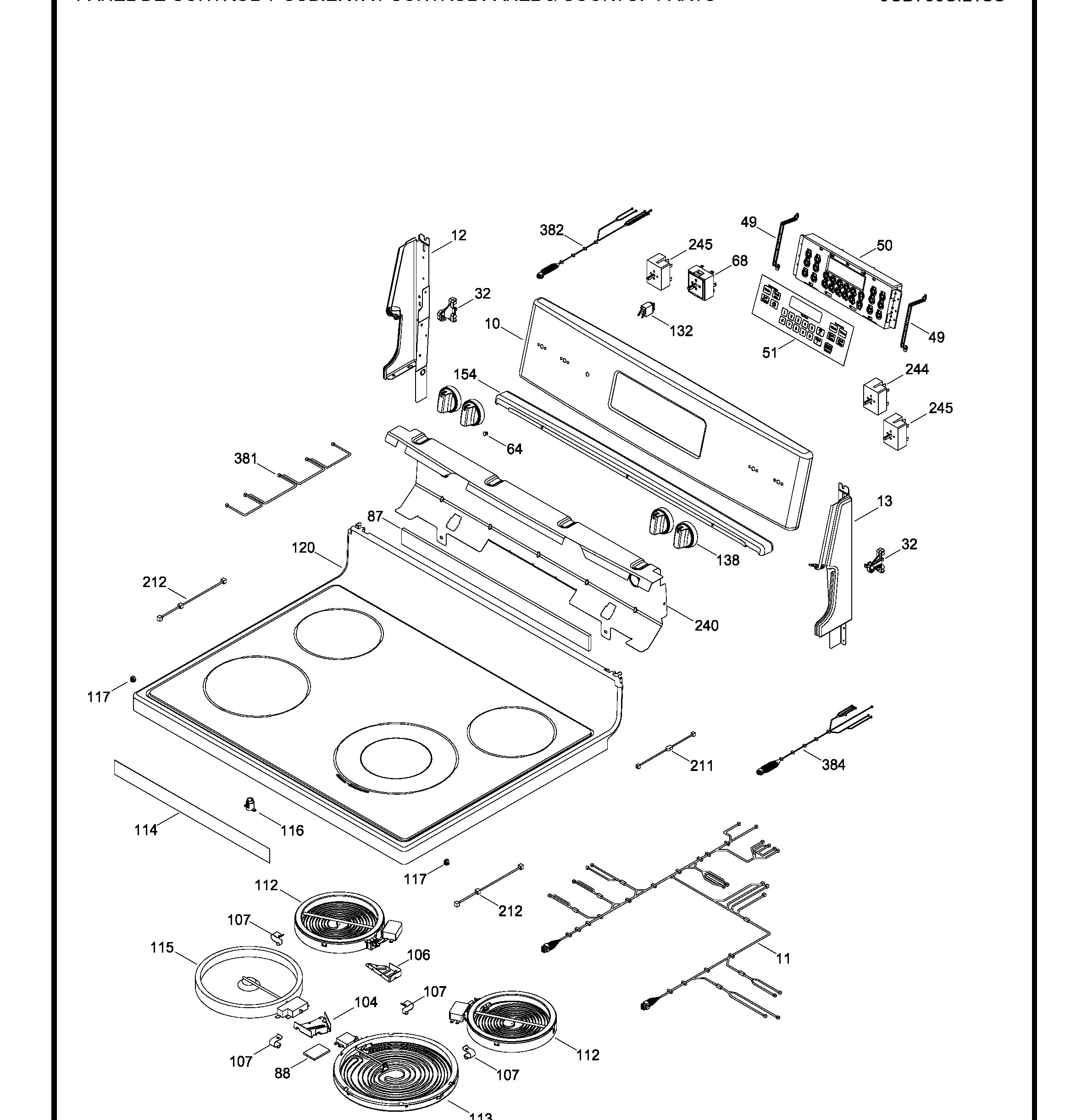JCB735SIL1SS Exploded View 1 appliance exploded-view parts diagram