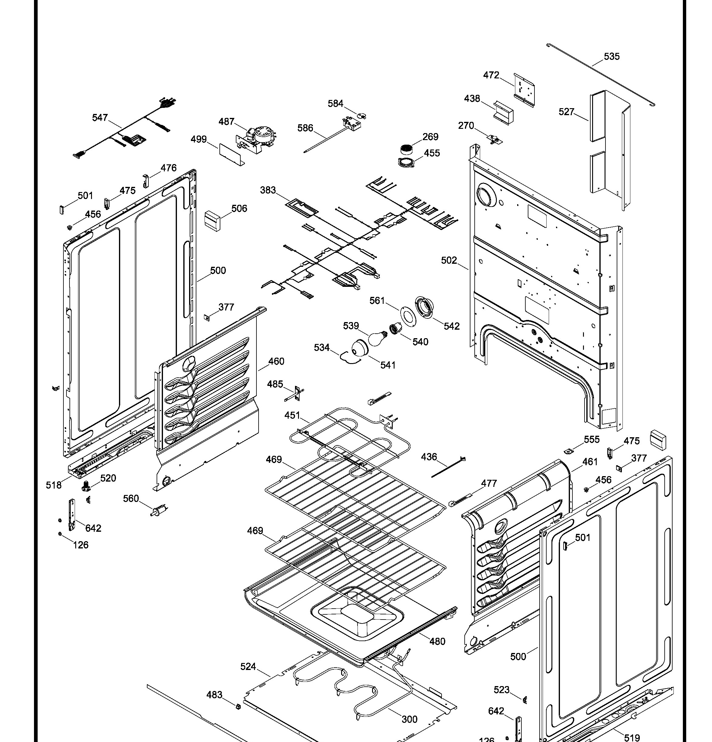 JCB735SIL1SS Exploded View 2 appliance exploded-view parts diagram