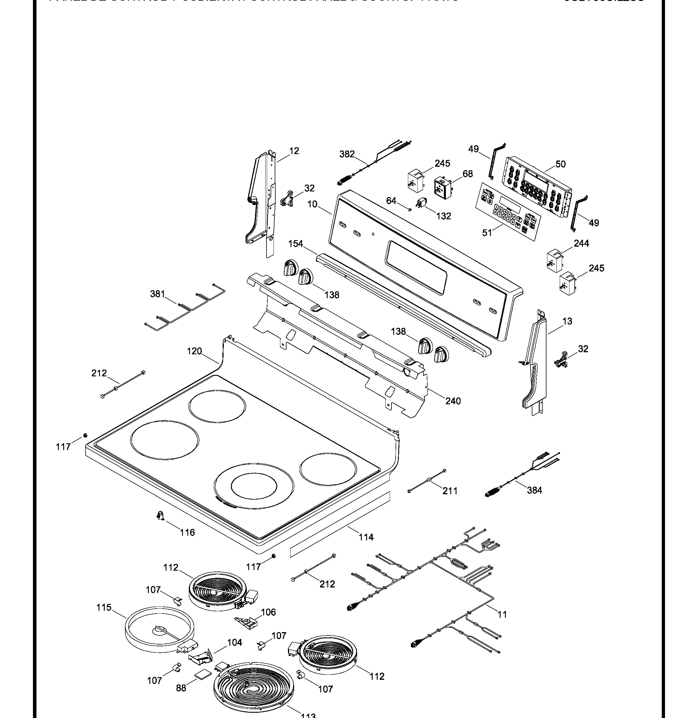 JCB735SIL2SS Exploded View 1 appliance exploded-view parts diagram