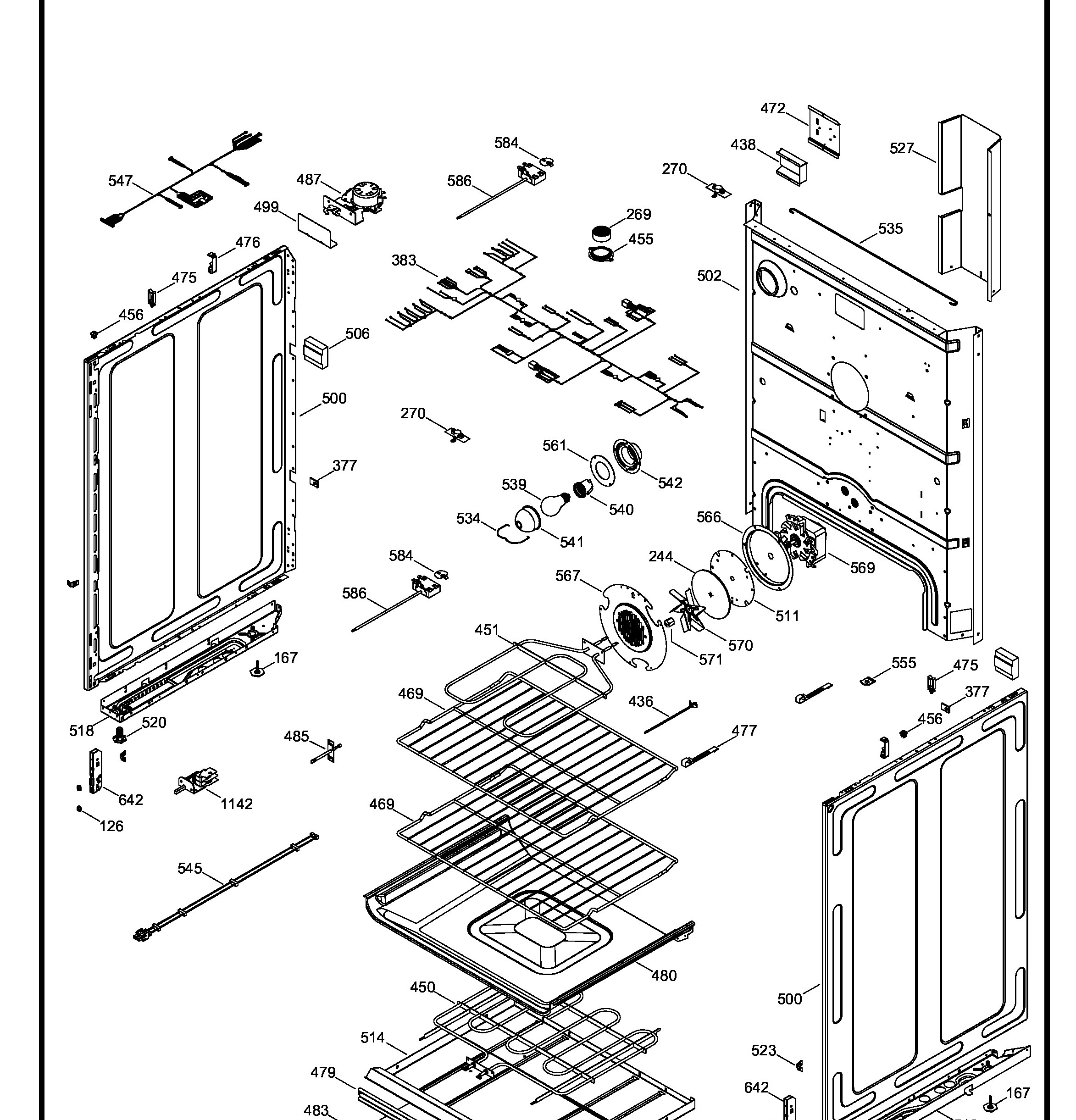 JCB835DIL2WW Exploded View 2 appliance exploded-view parts diagram