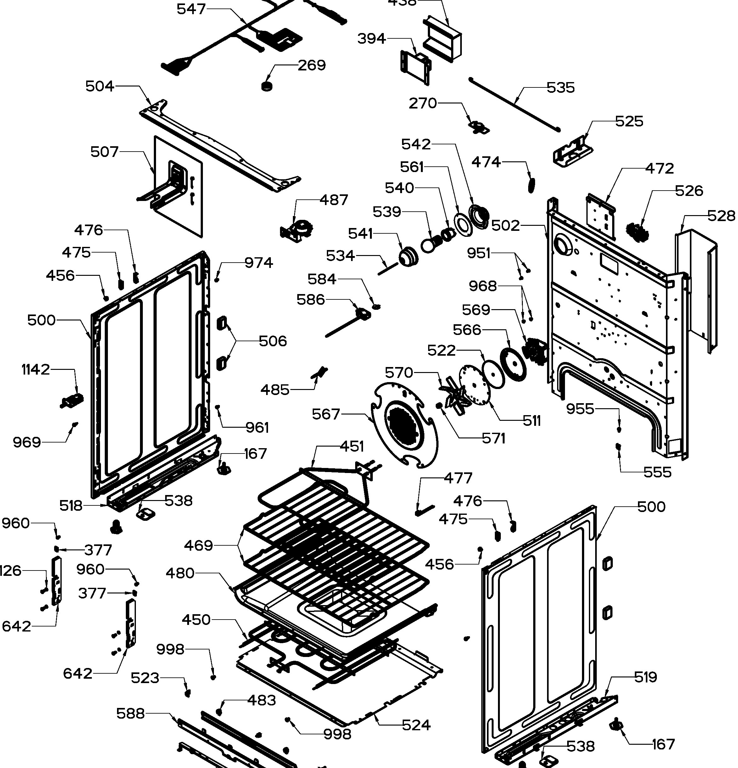 JCB835SIL5SS Exploded View 2 appliance exploded-view parts diagram