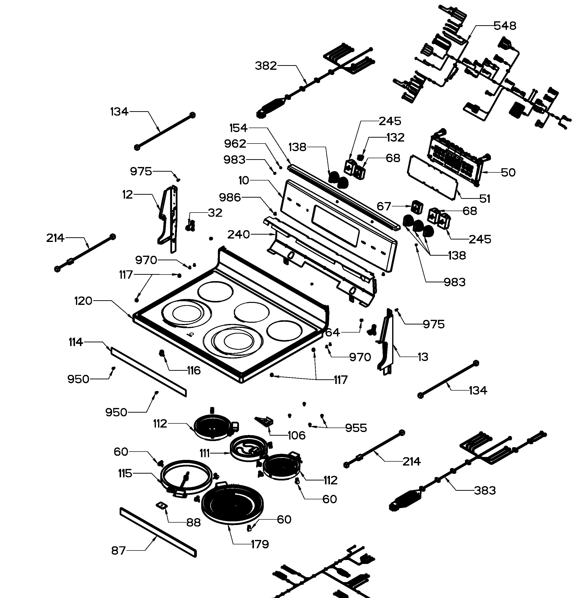 JCB835SIL5SS Exploded View 1 appliance exploded-view parts diagram