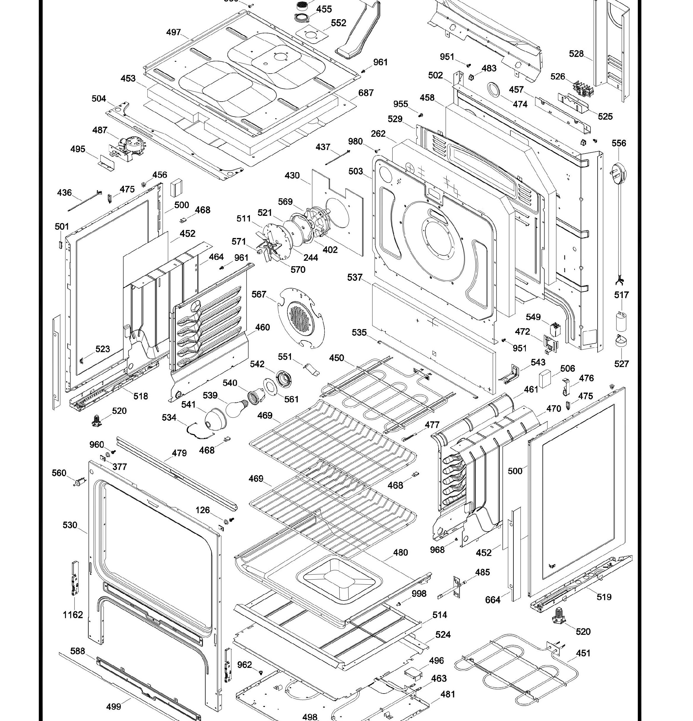 JCB840DF1WW Exploded View 2 appliance exploded-view parts diagram