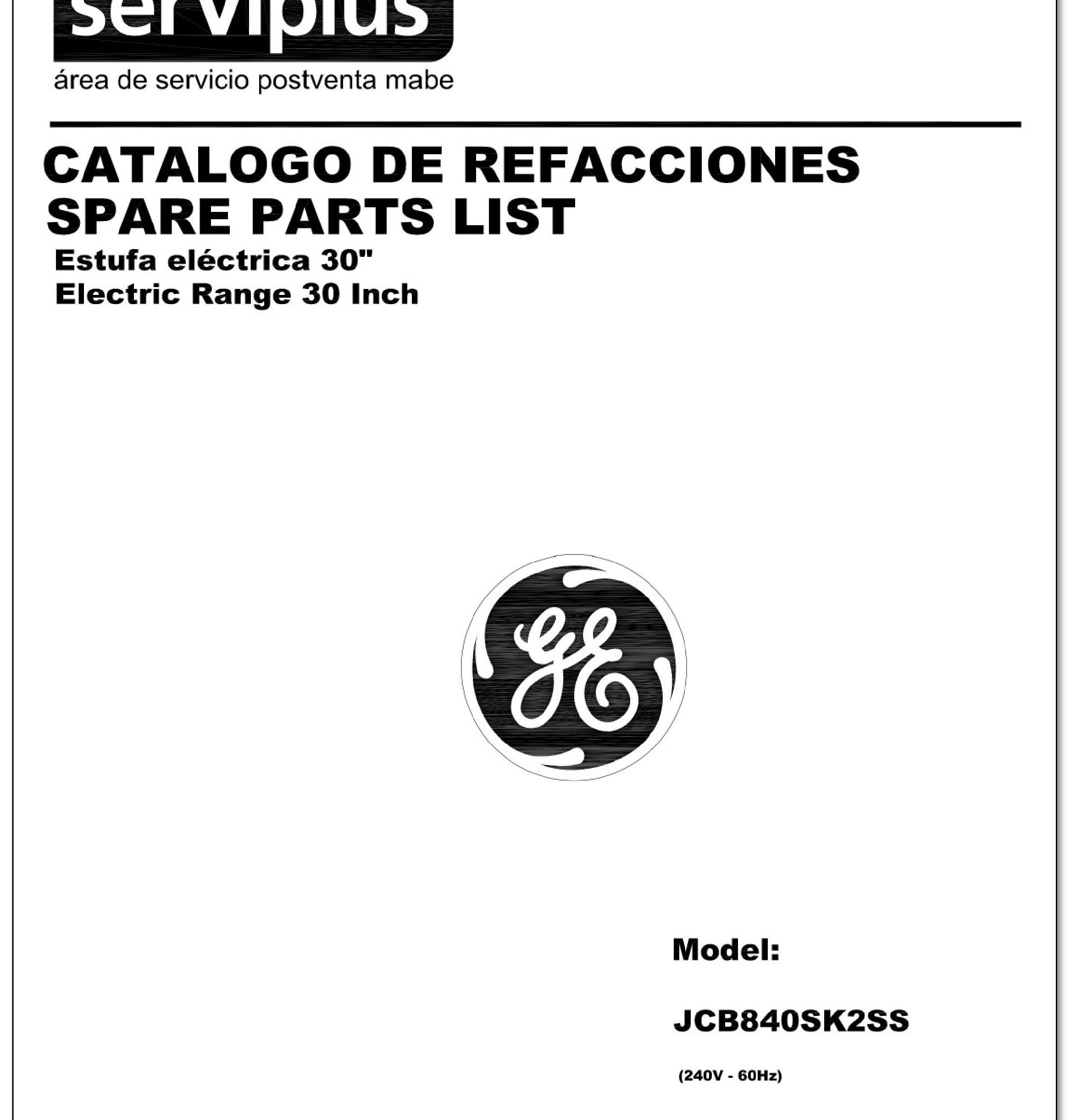 JCB840SK2SS Exploded View 1 appliance exploded-view parts diagram