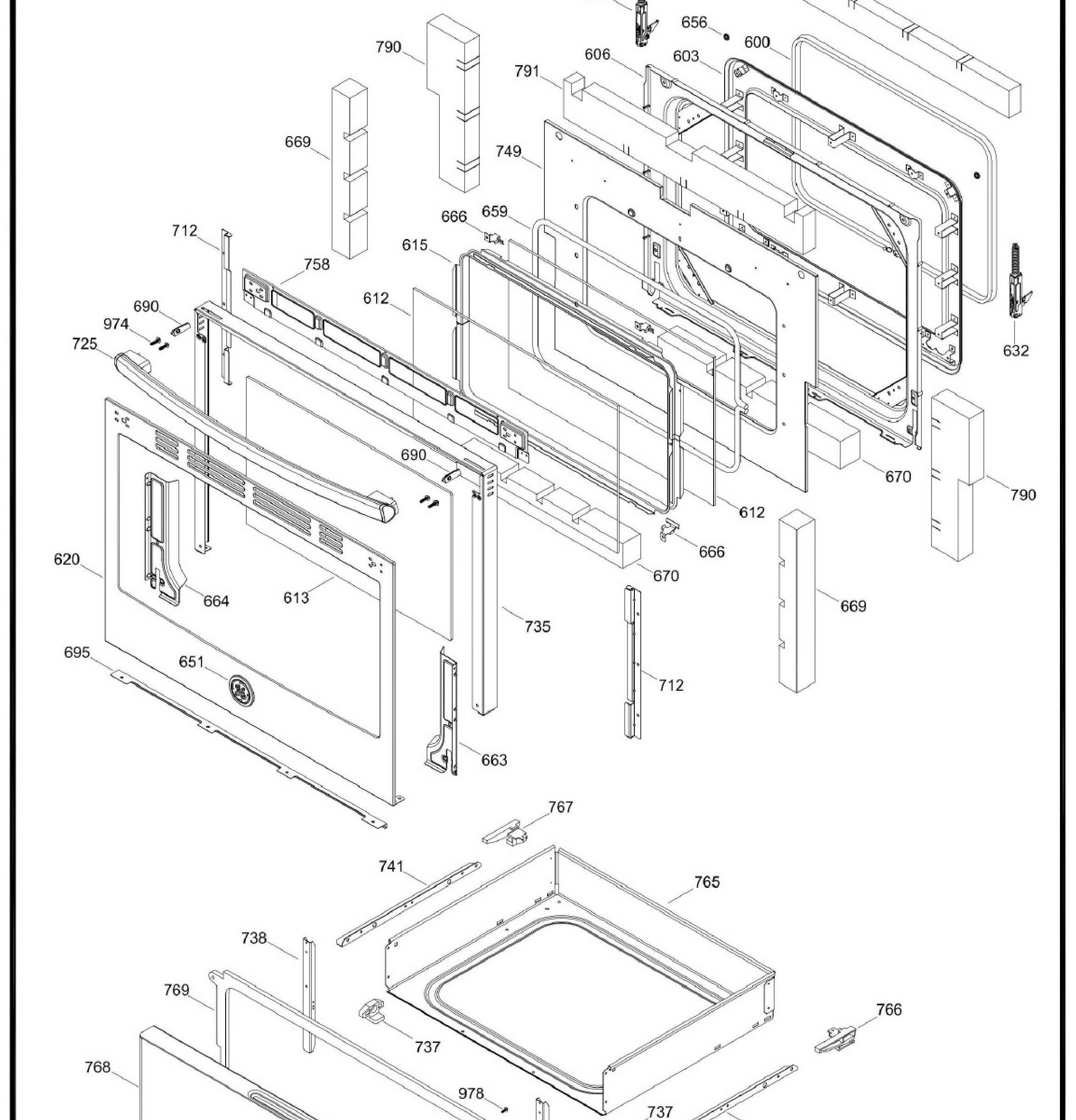 JCB840SK2SS Exploded View 4 appliance exploded-view parts diagram