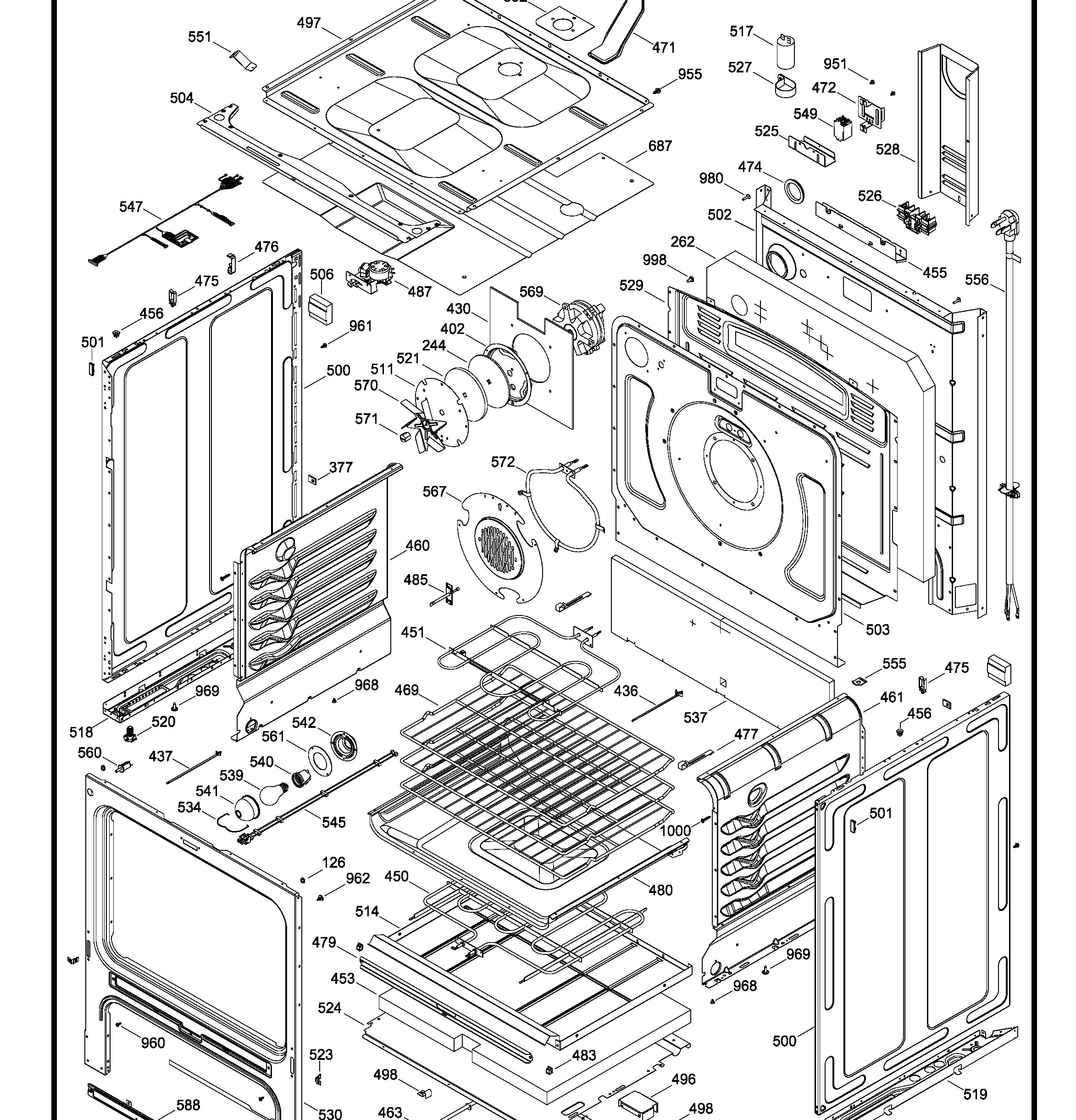 JCB860SJ1SV Exploded View 2 appliance exploded-view parts diagram