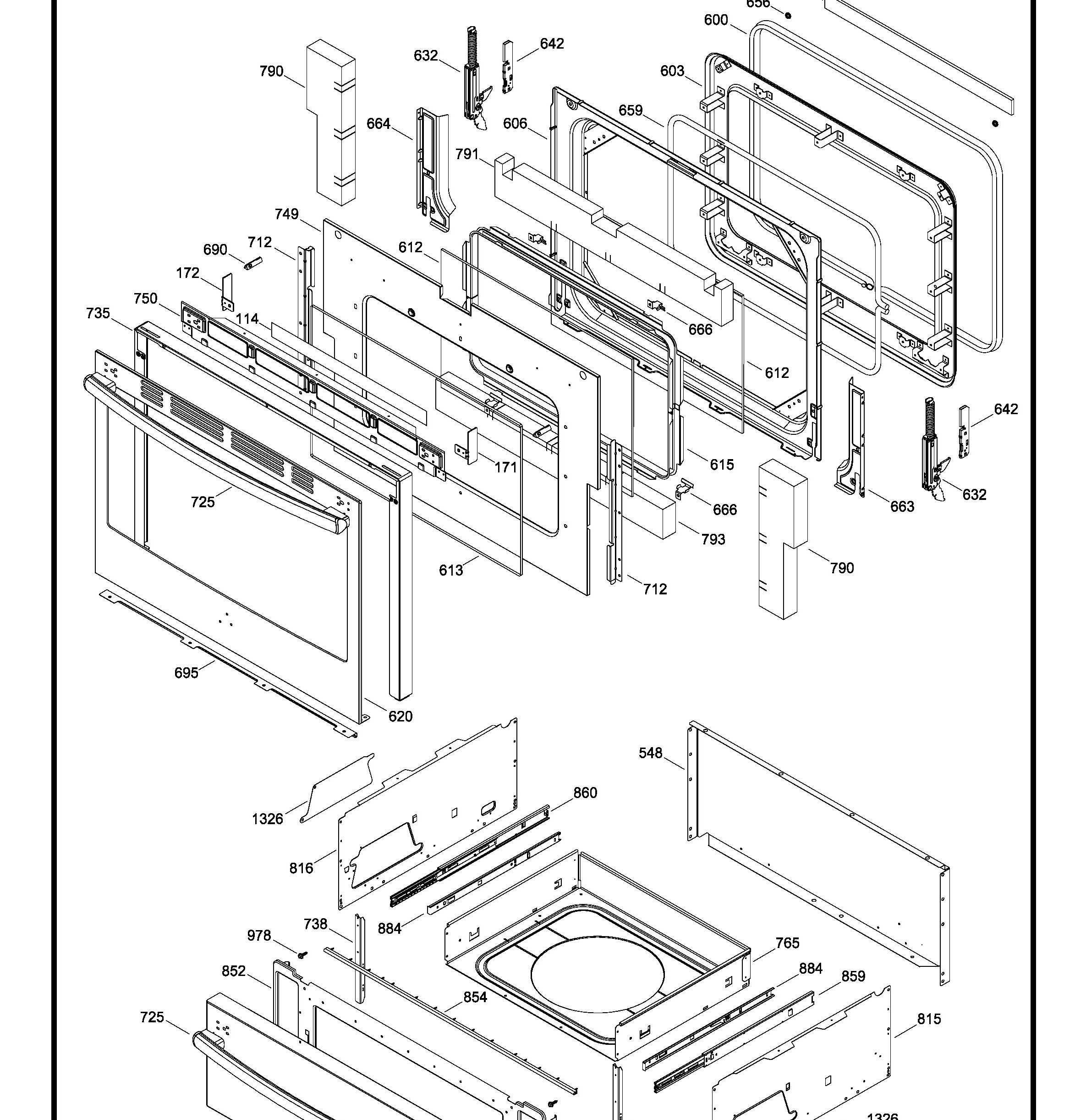 JCB860SJ1SV Exploded View 3 appliance exploded-view parts diagram