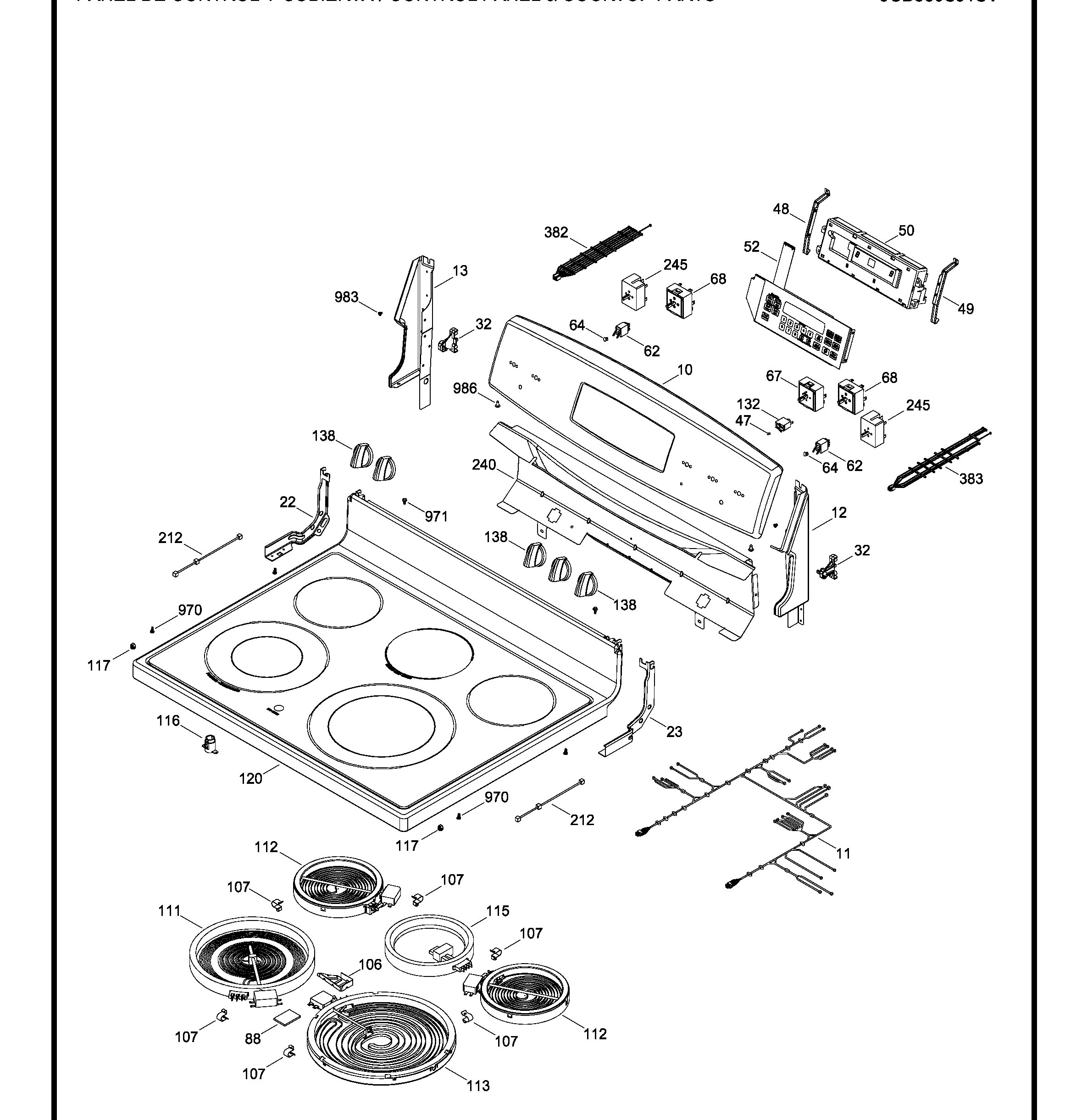 JCB860SJ1SV Exploded View 1 appliance exploded-view parts diagram