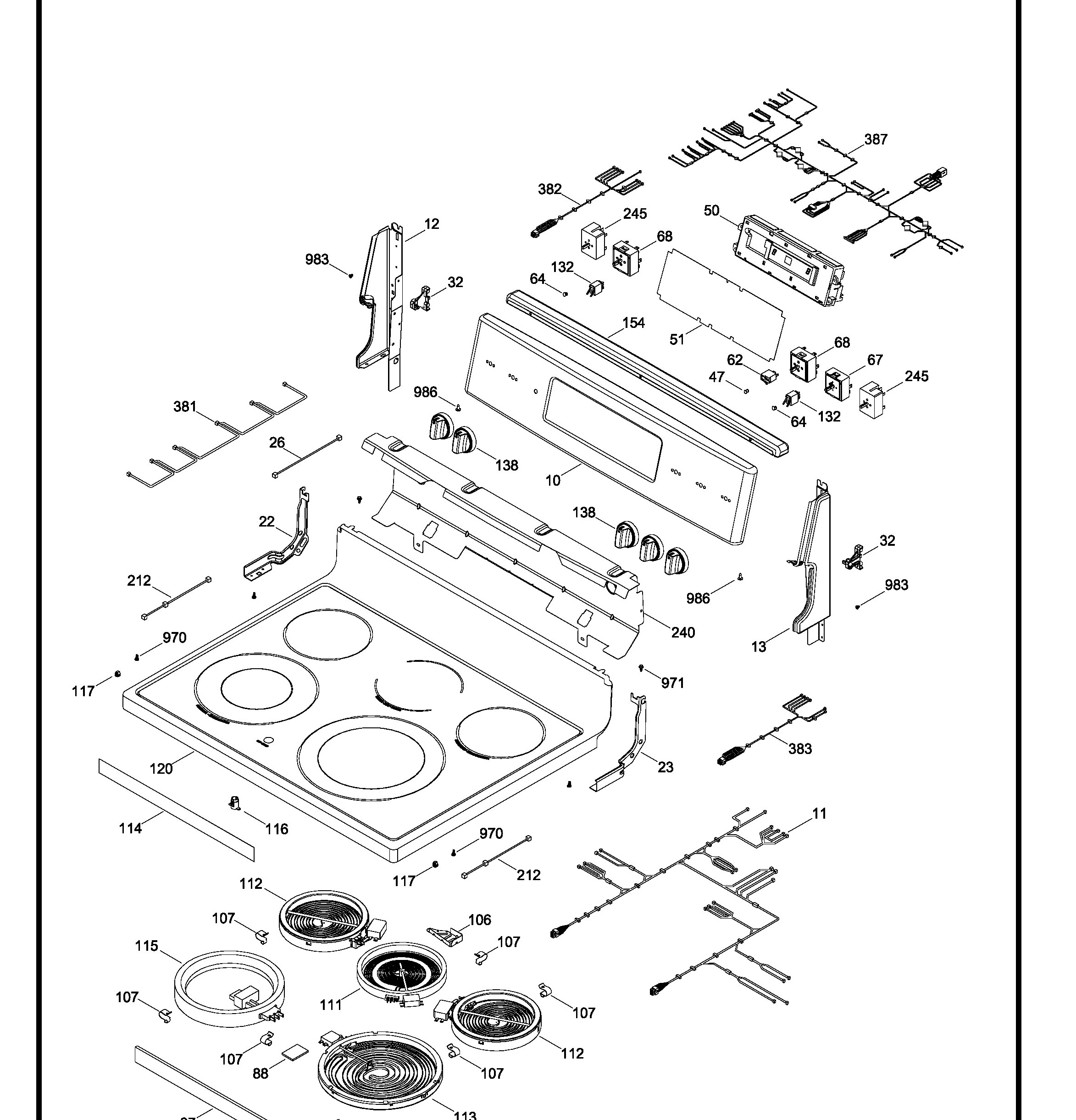 JCB860SK1SS Exploded View 1 appliance exploded-view parts diagram