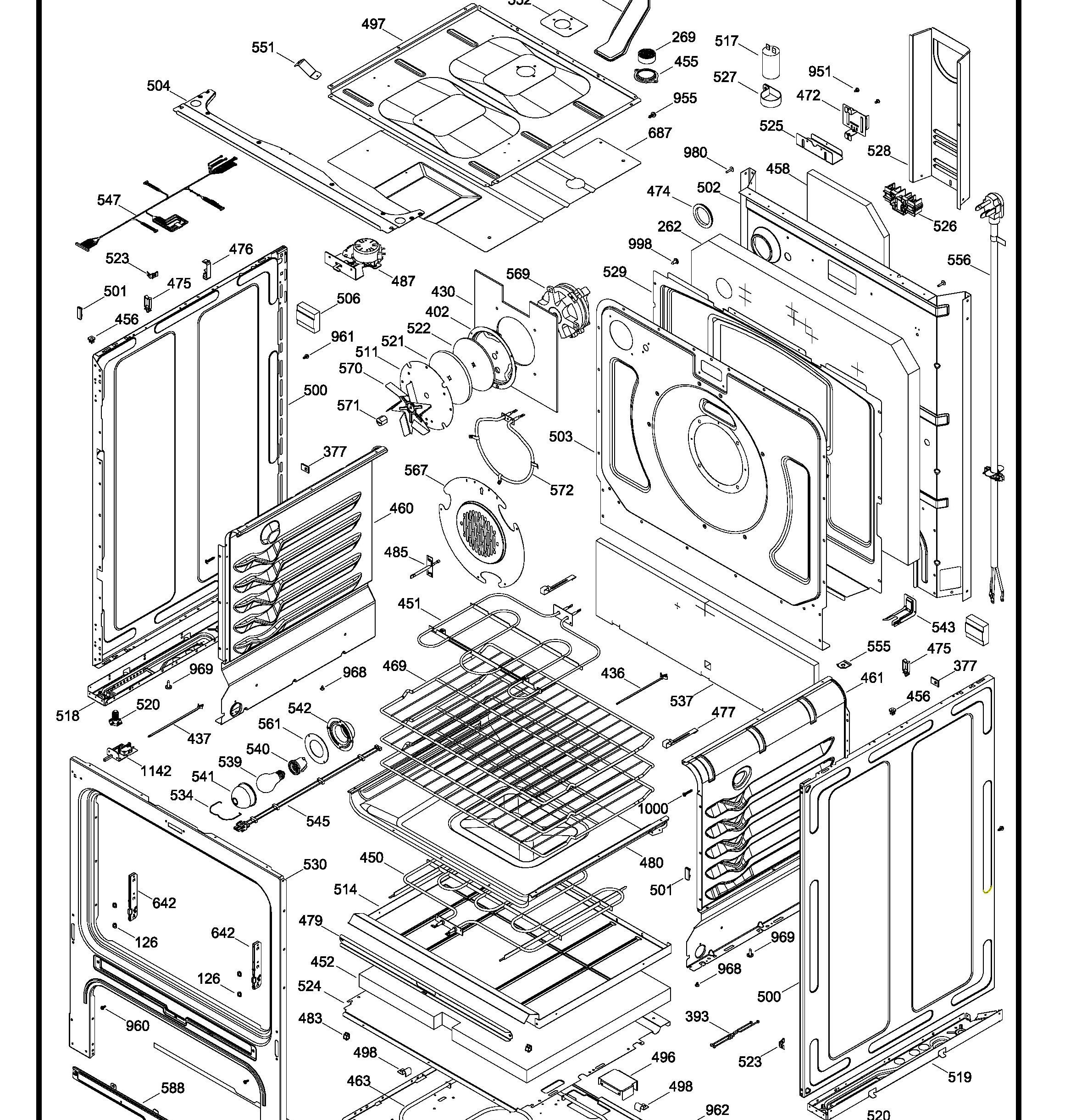 JCB860SK1SS Exploded View 2 appliance exploded-view parts diagram