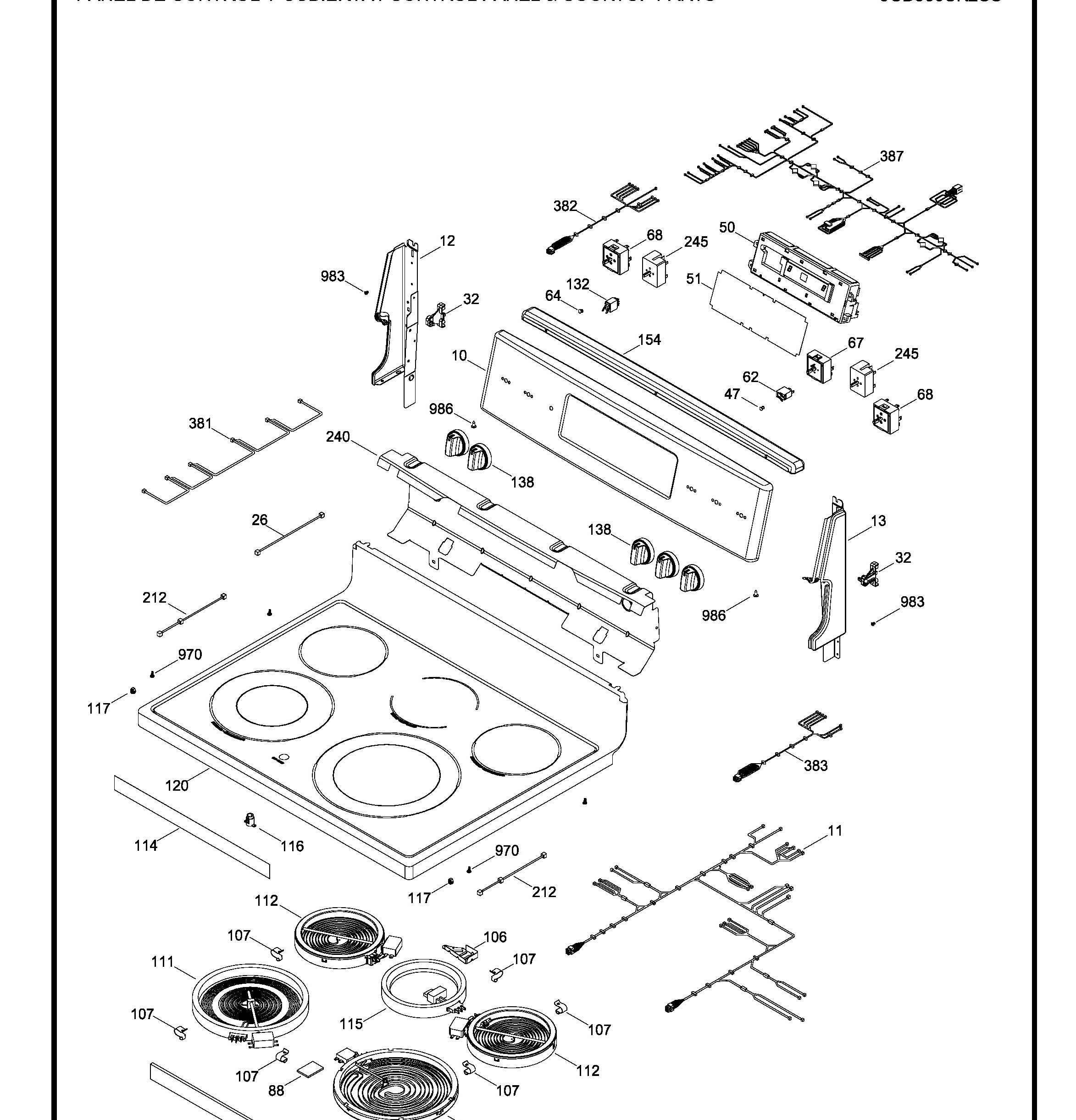JCB860SK2SS Exploded View 1 appliance exploded-view parts diagram