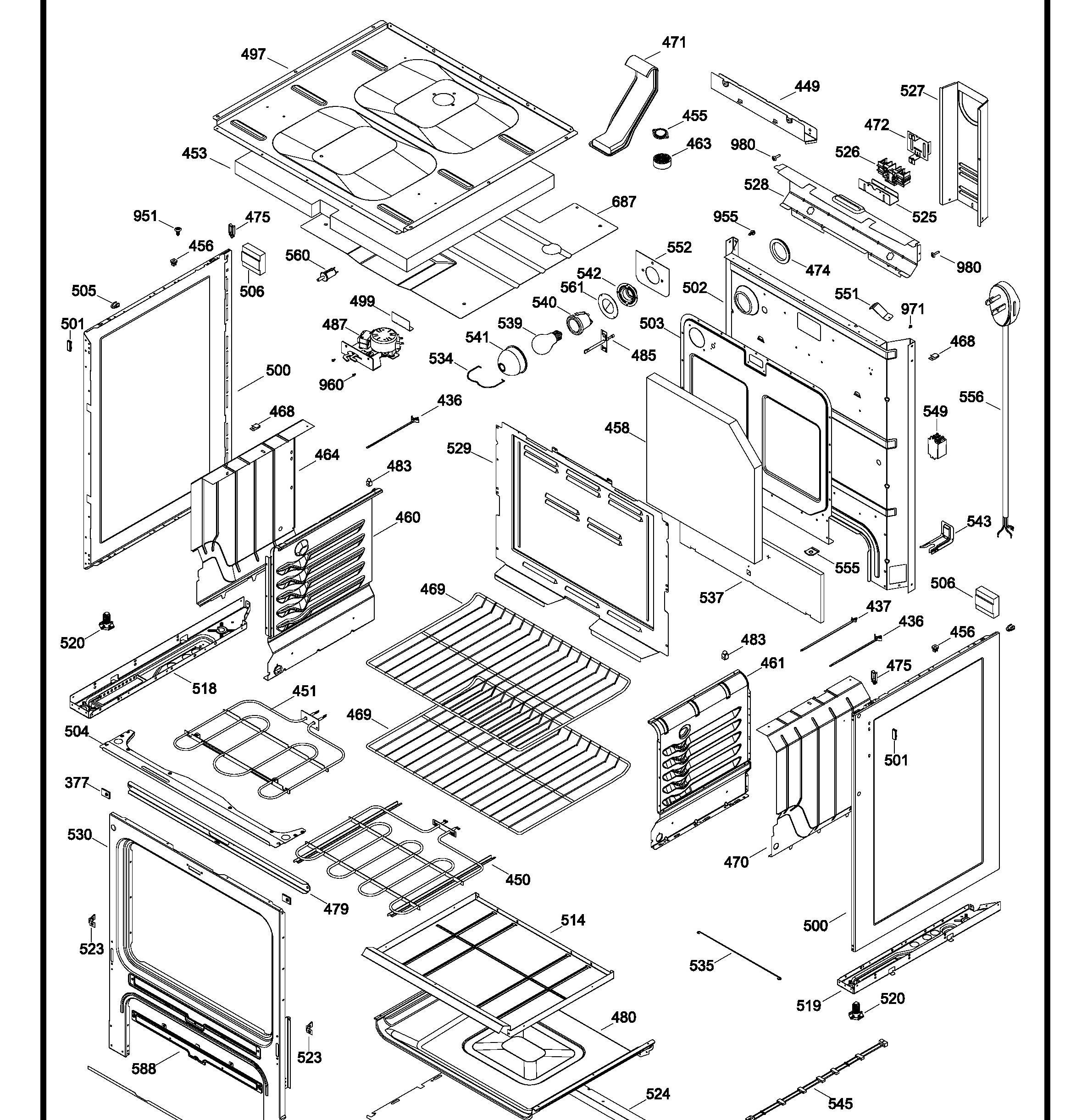 JCBP780ST1SS Exploded View 2 appliance exploded-view parts diagram