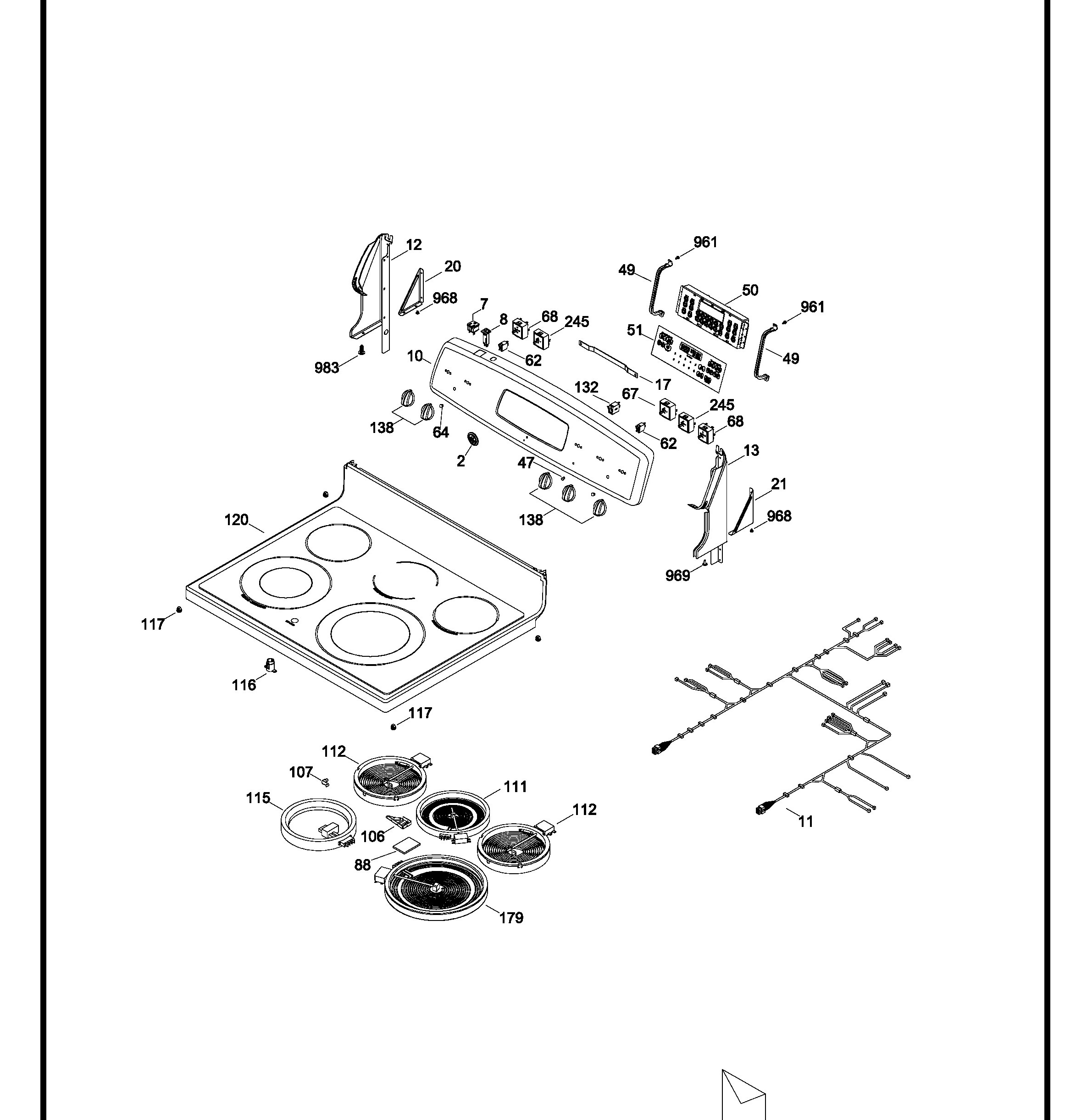 JCBP780ST1SS Exploded View 1 appliance exploded-view parts diagram