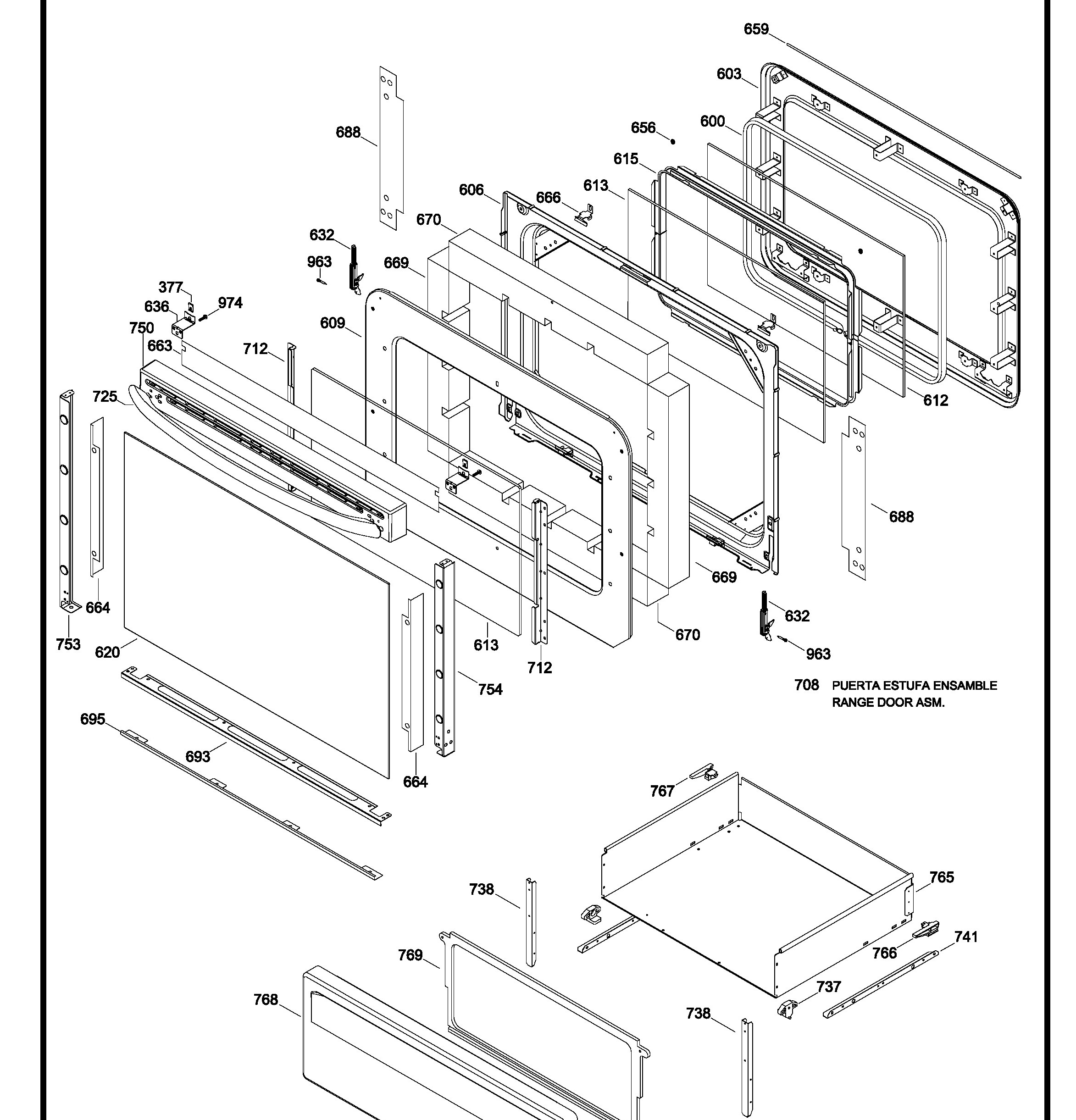 JCBP790DT1WW Exploded View 3 appliance exploded-view parts diagram