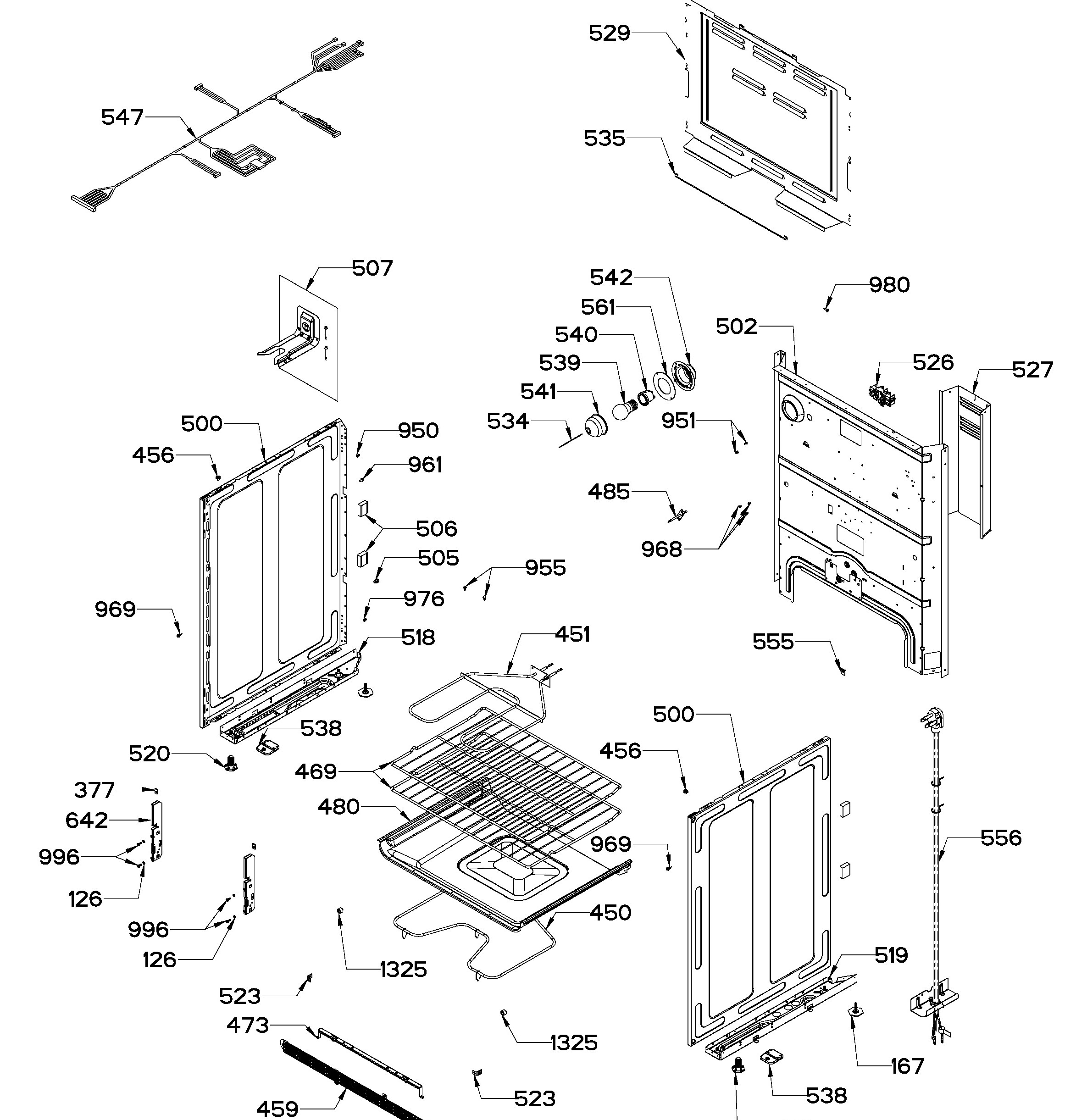 JCBS280DM3WW Exploded View 2 appliance exploded-view parts diagram