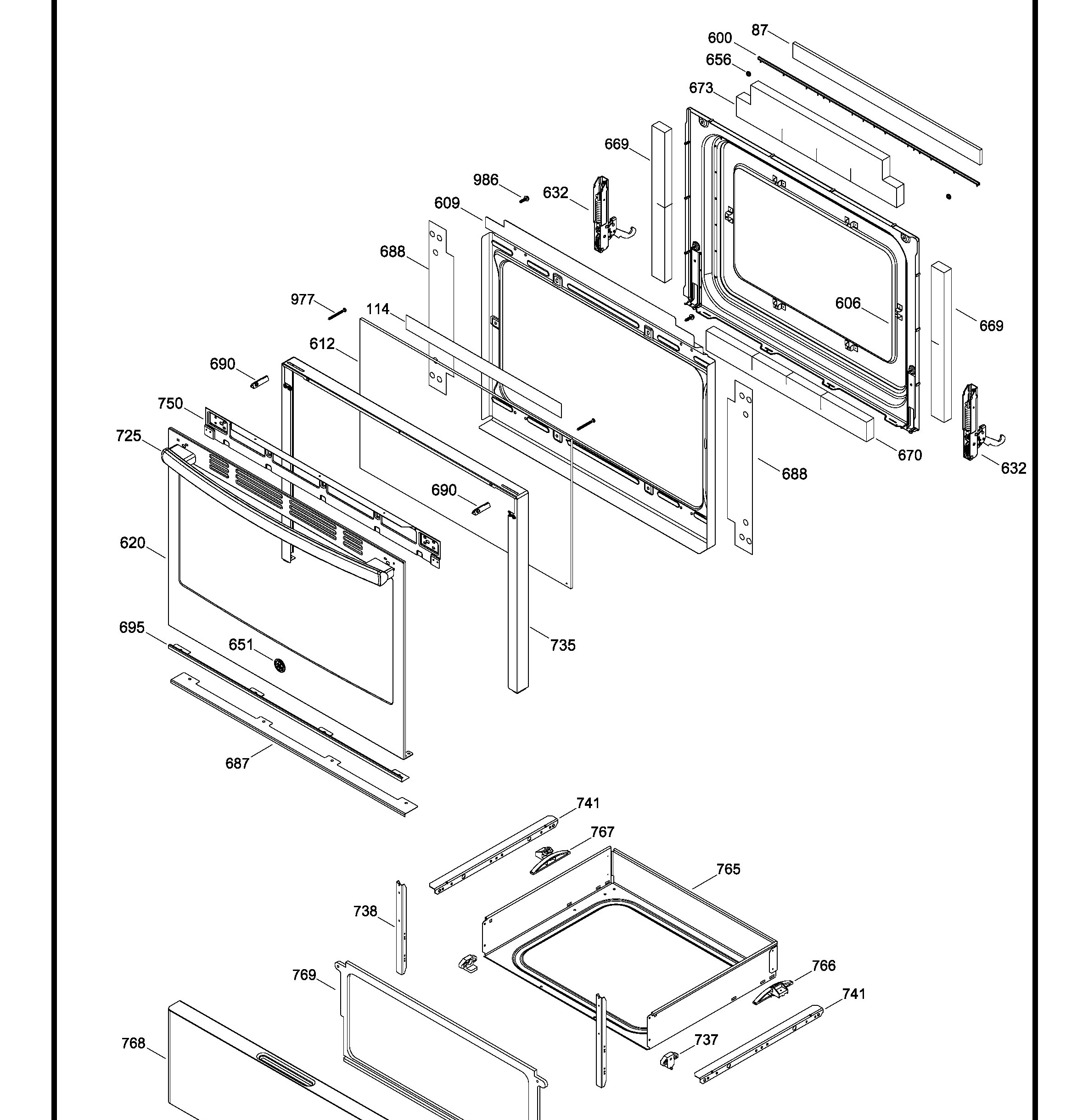 JCBS660SK1SS Exploded View 3 appliance exploded-view parts diagram