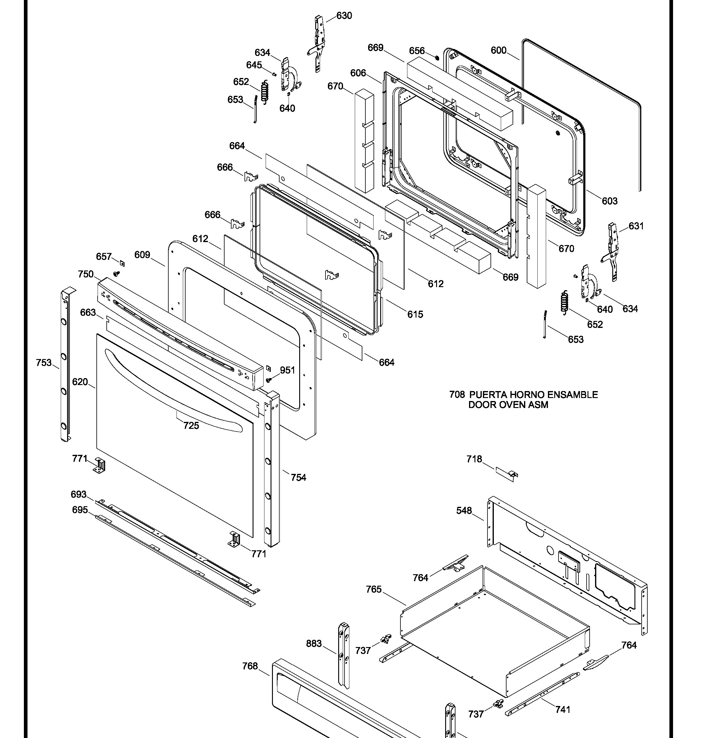 JCGB600DET1BB Exploded View 4 appliance exploded-view parts diagram