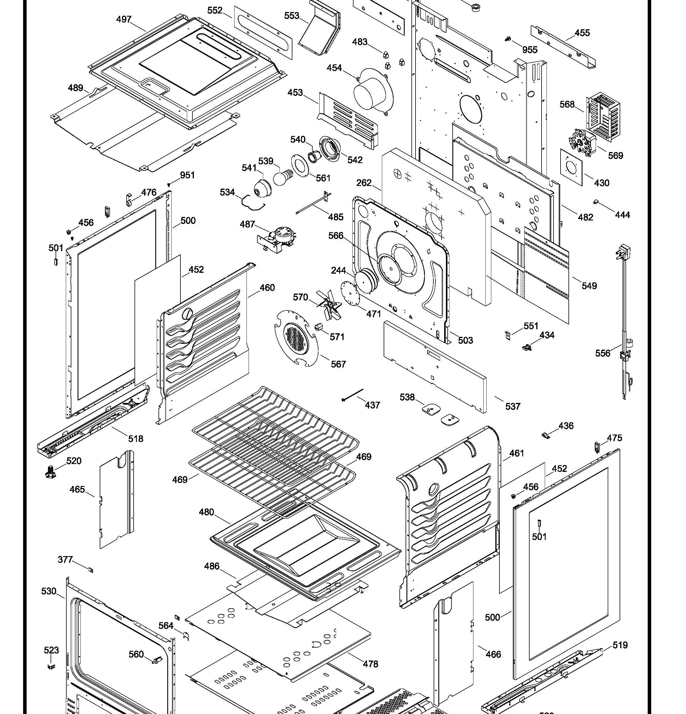 JCGB600DET1BB Exploded View 3 appliance exploded-view parts diagram
