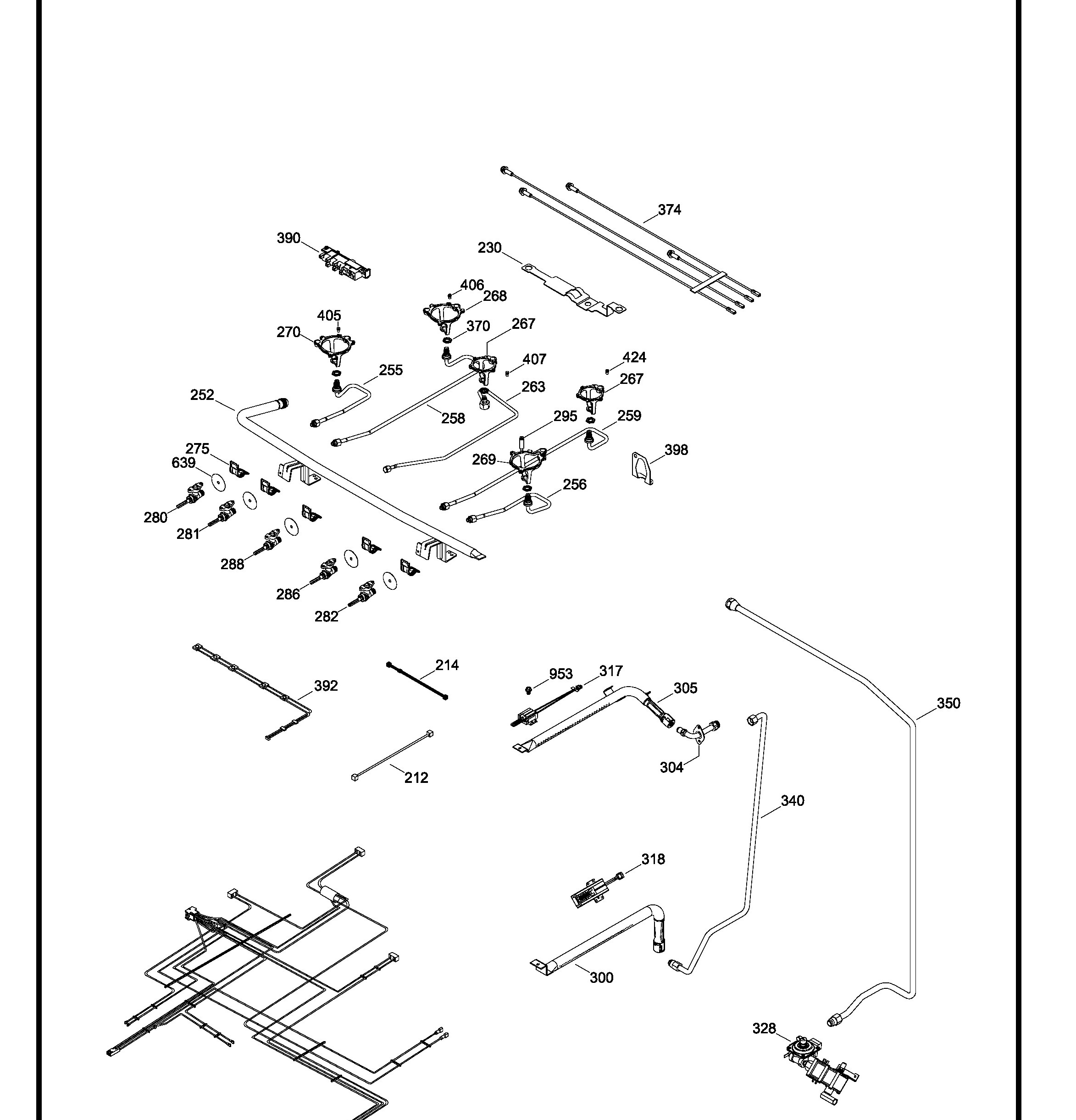 JCGB600DET1BB Exploded View 2 appliance exploded-view parts diagram