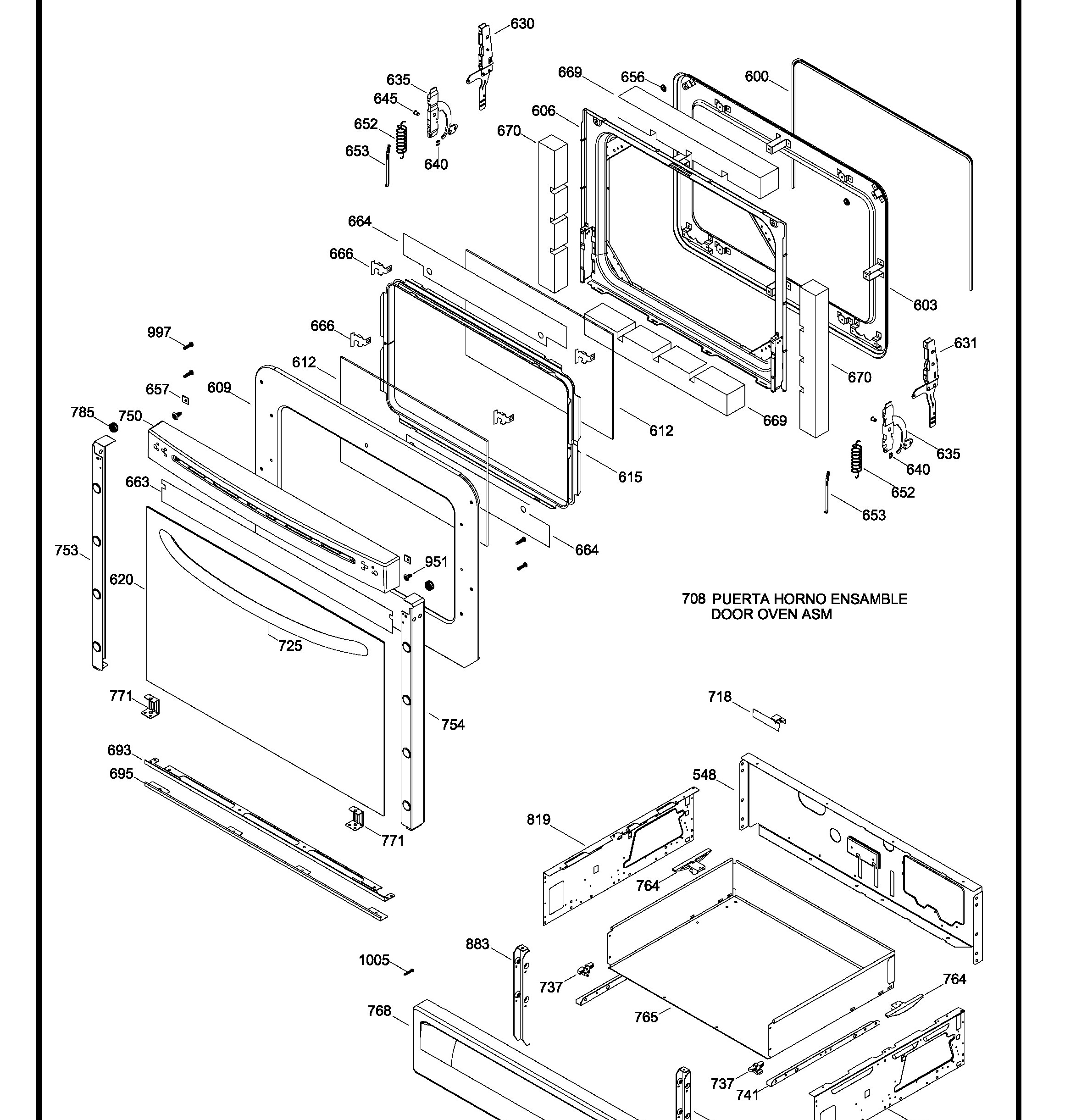 JCGB600DET2BB Exploded View 4 appliance exploded-view parts diagram
