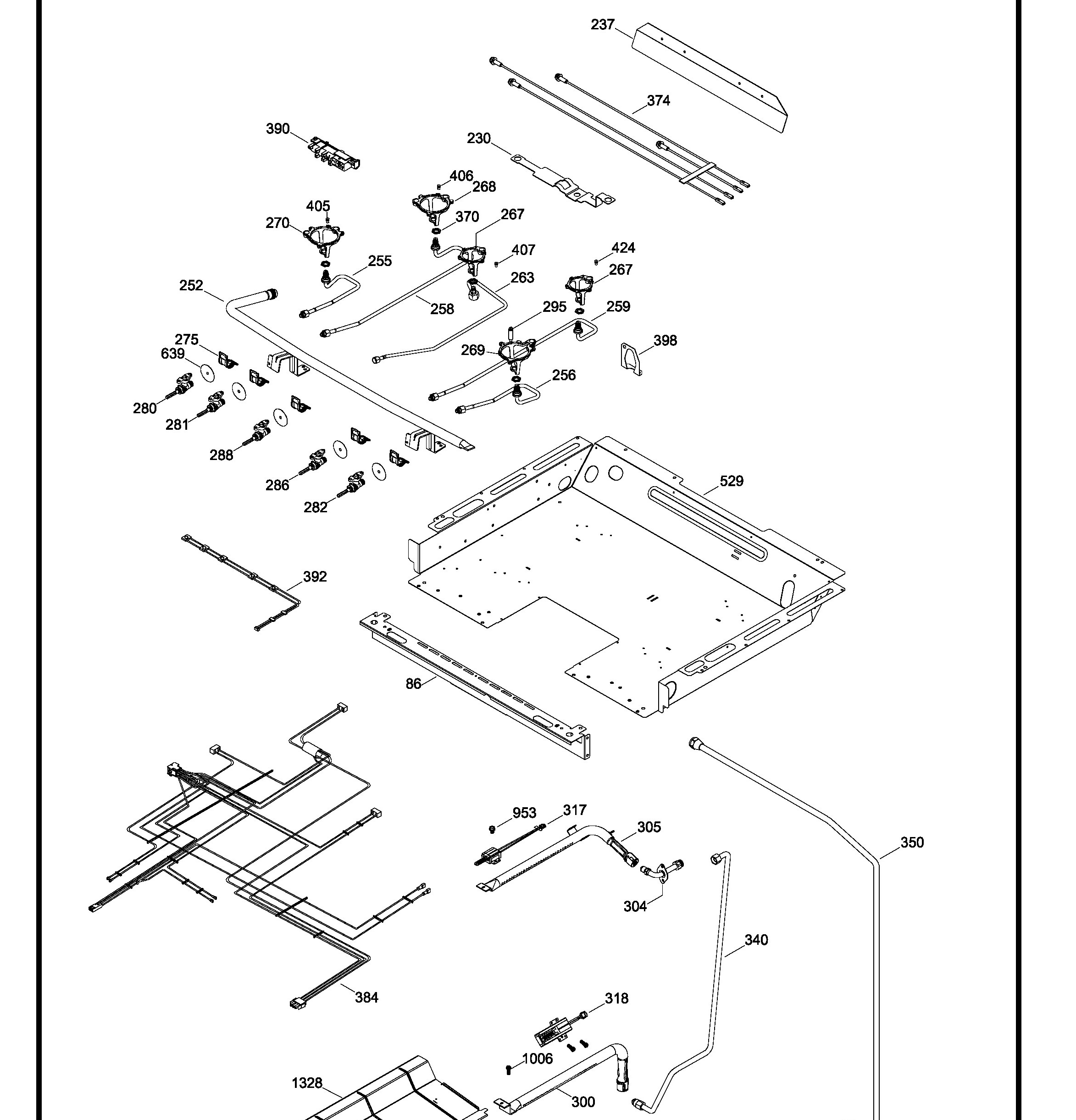 JCGB600DET2BB Exploded View 2 appliance exploded-view parts diagram