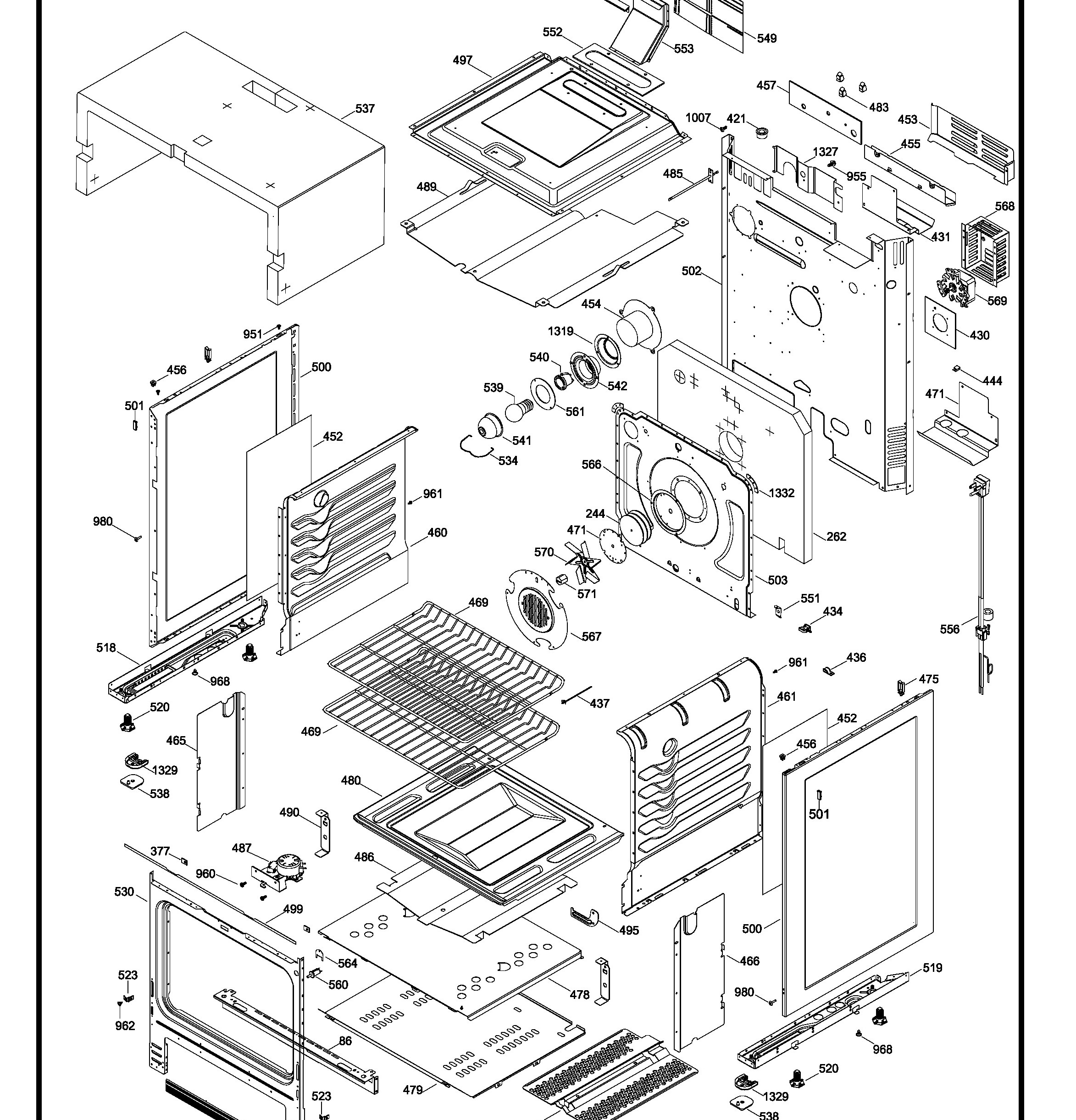 JCGB600SET2SS Exploded View 3 appliance exploded-view parts diagram