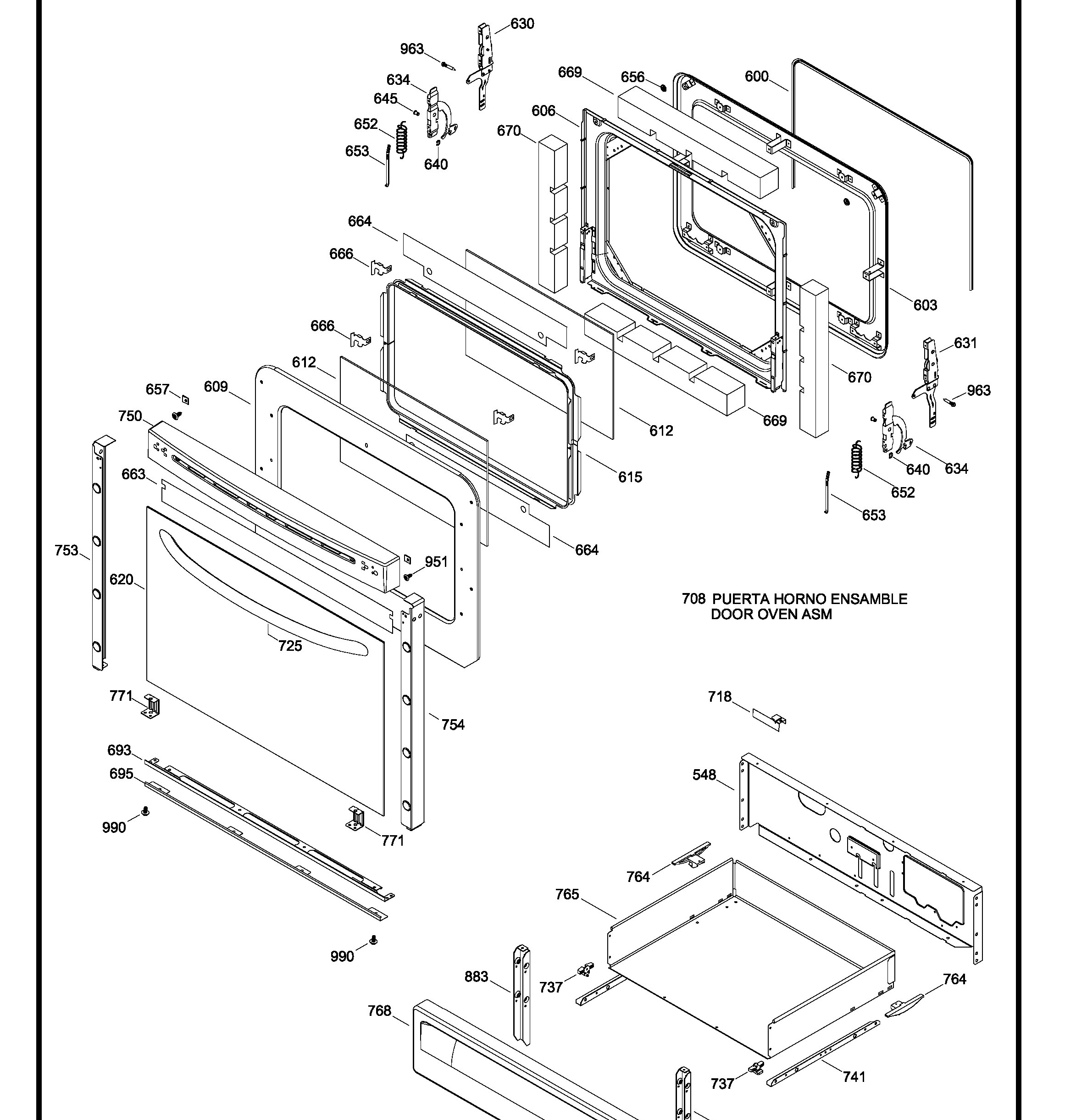 JCGB810DET1BB Exploded View 4 appliance exploded-view parts diagram