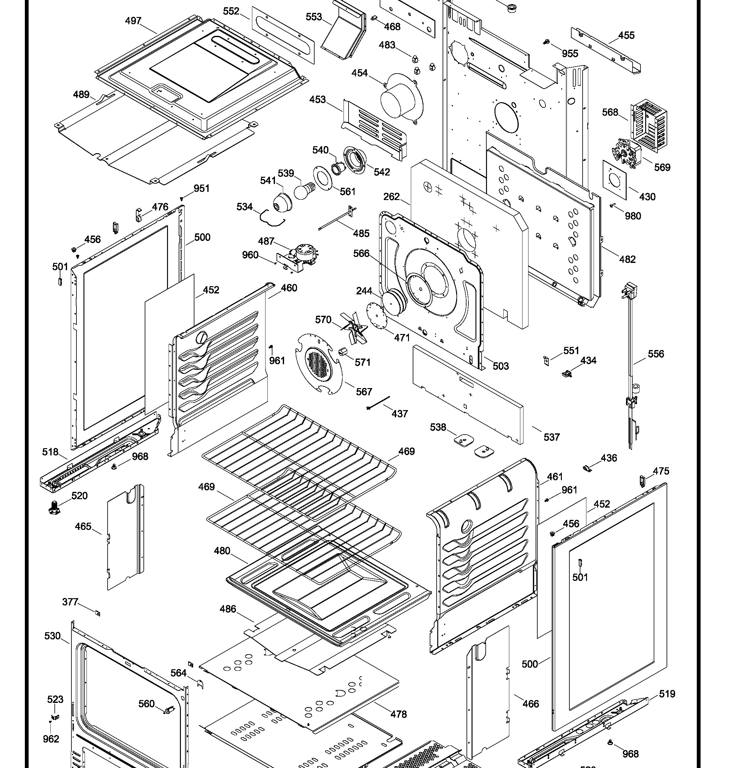 JCGB810DET1BB Exploded View 3 appliance exploded-view parts diagram