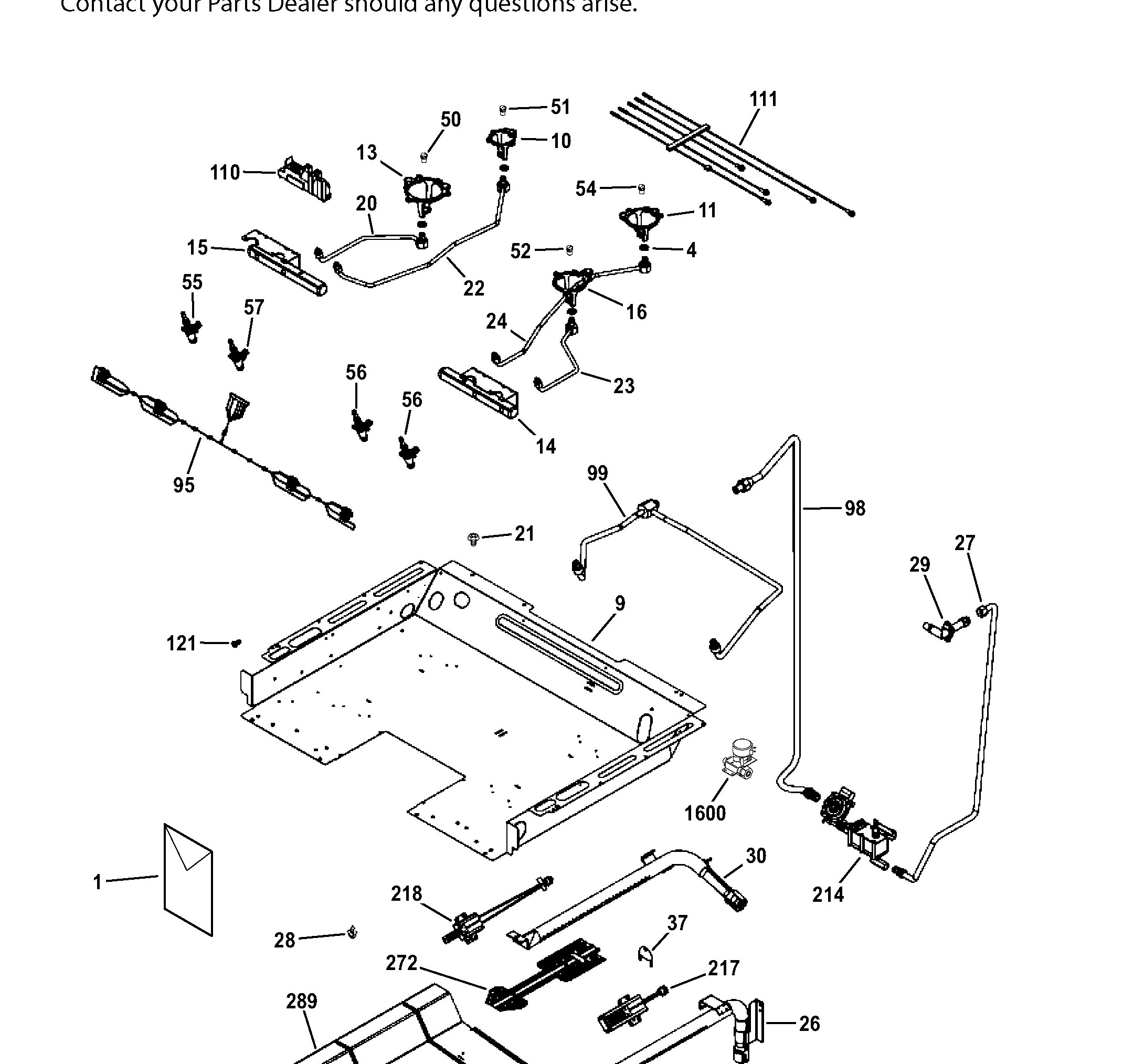 JCGS650DEF2WW Exploded View 1 appliance exploded-view parts diagram