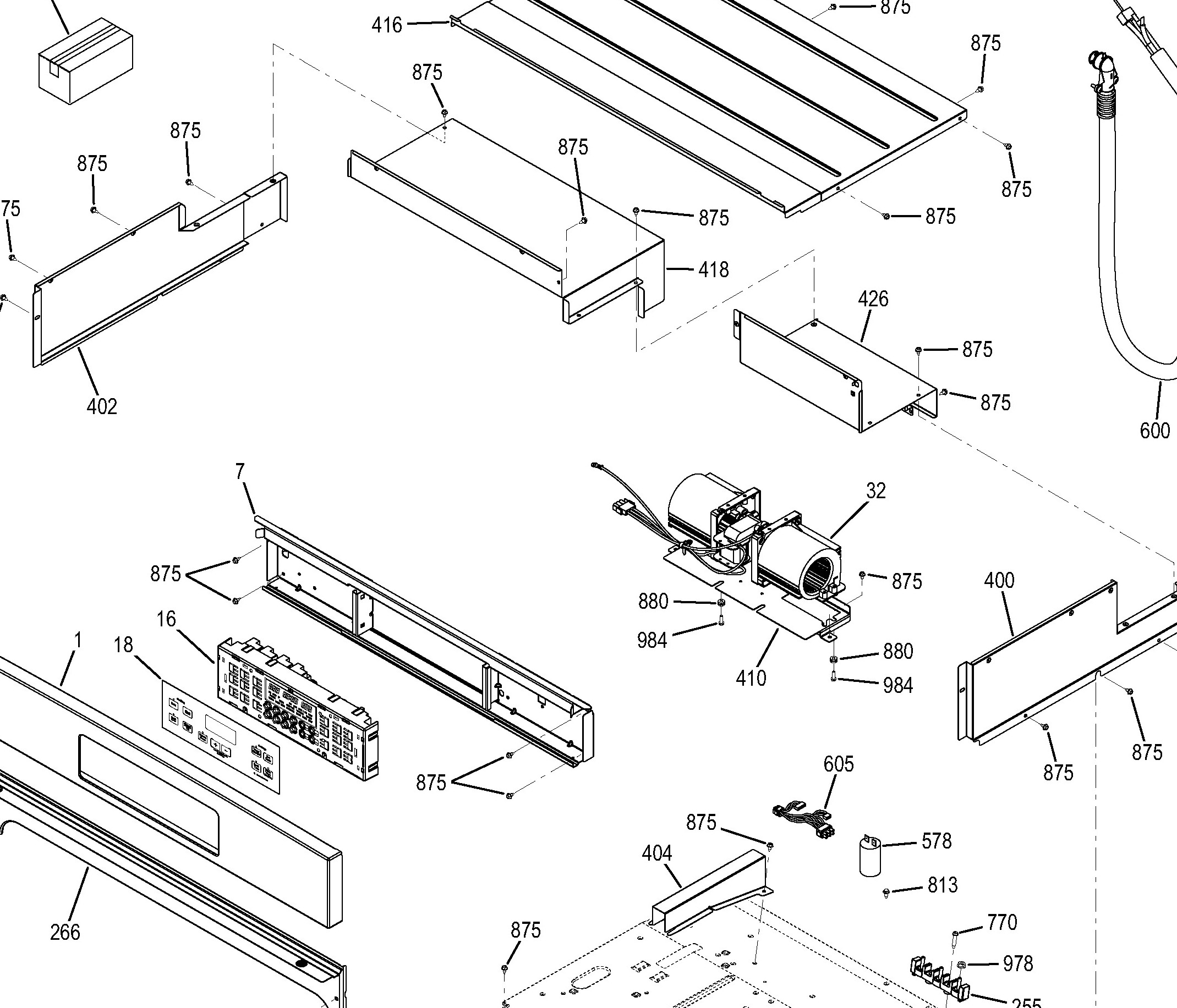JCK1000DF1BB Exploded View 2 appliance exploded-view parts diagram